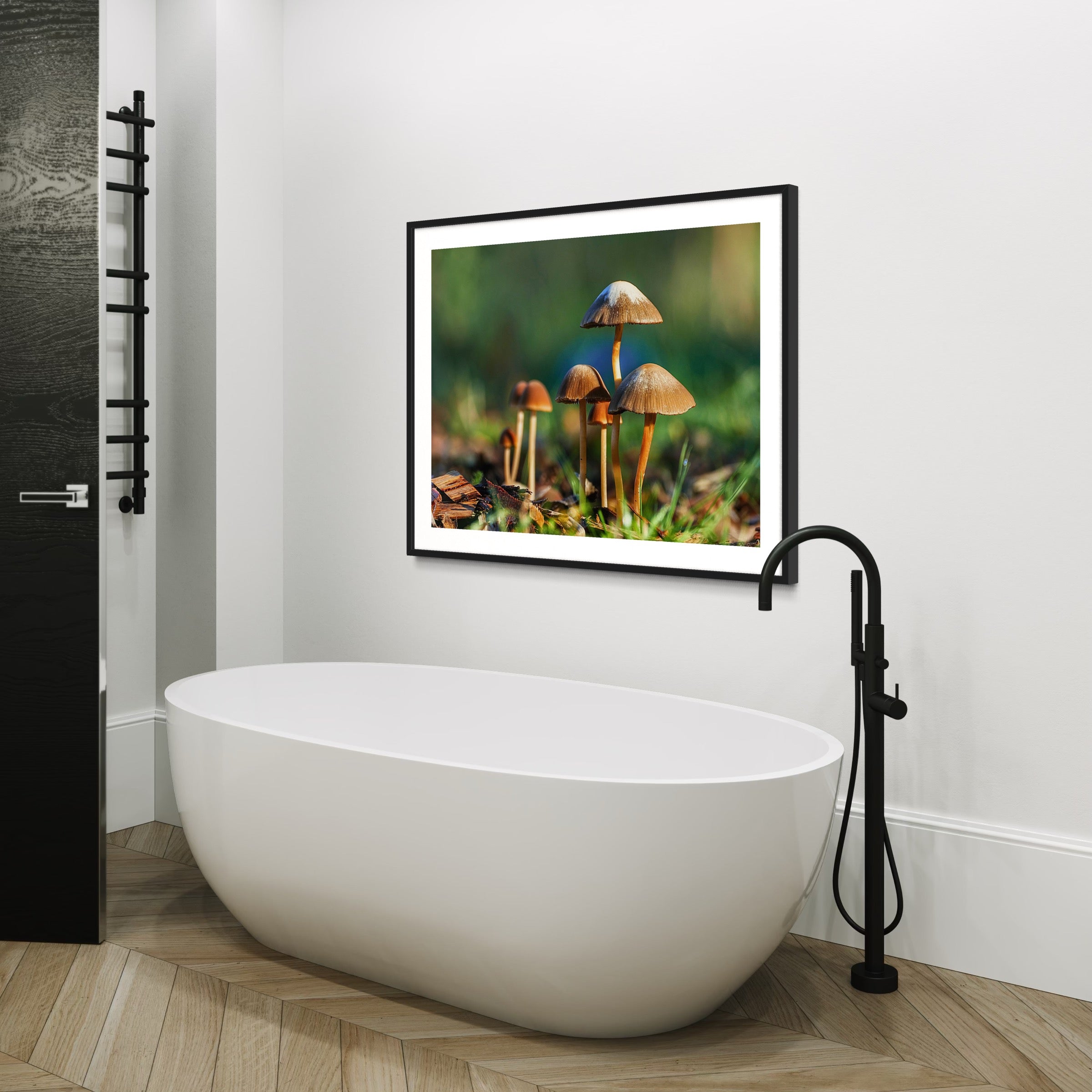 Sunlit Mushrooms - Moderno Wall Art Wall Art