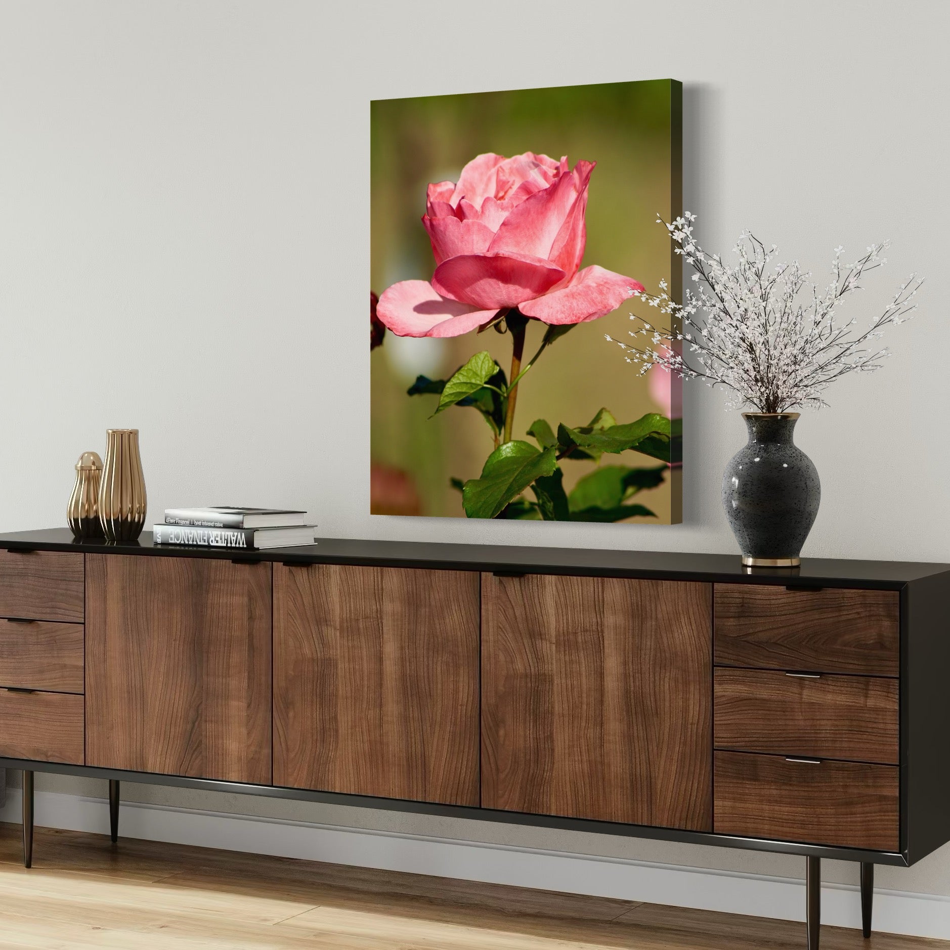 Sunlit Rose - Moderno Wall Art Wall Art