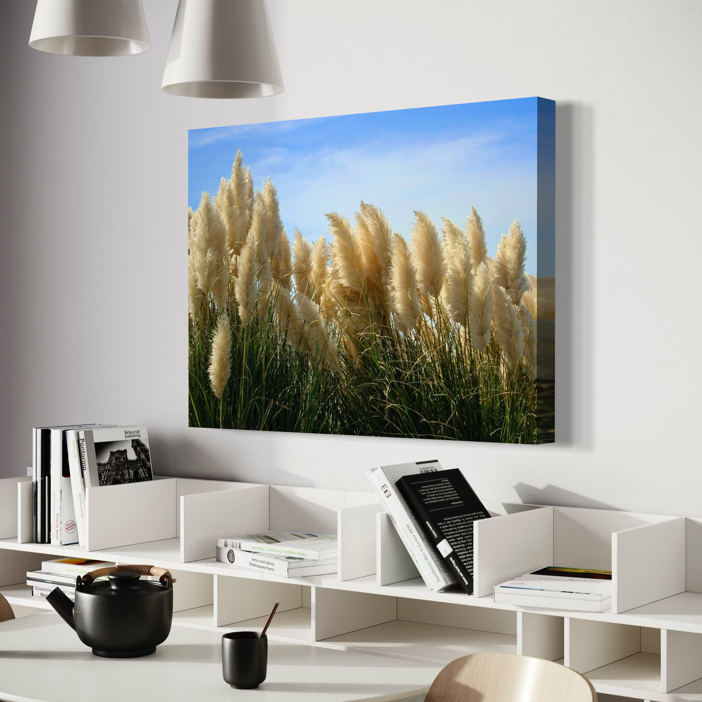 Pampas in the Breeze - Moderno Wall Art Wall Art