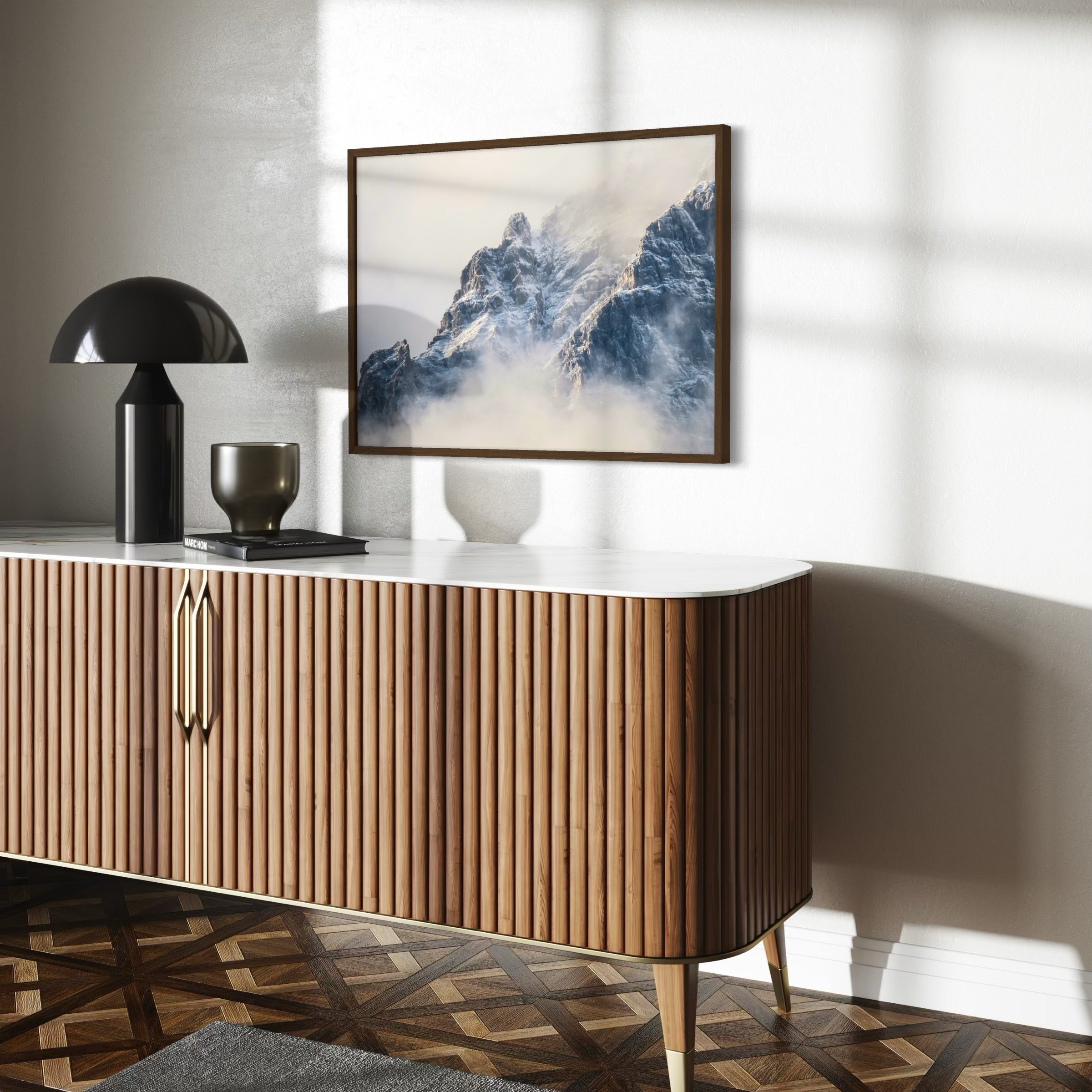 Misty Mountains of Austria - Moderno Wall Art Wall Art