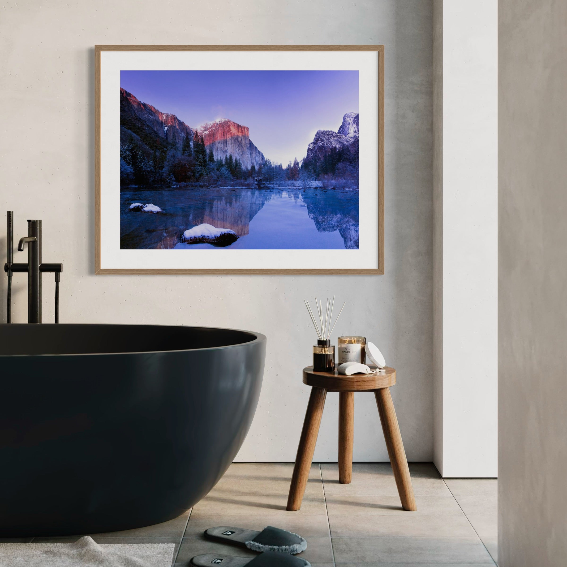 Mirror Lake at Yosemite - Moderno Wall Art Wall Art