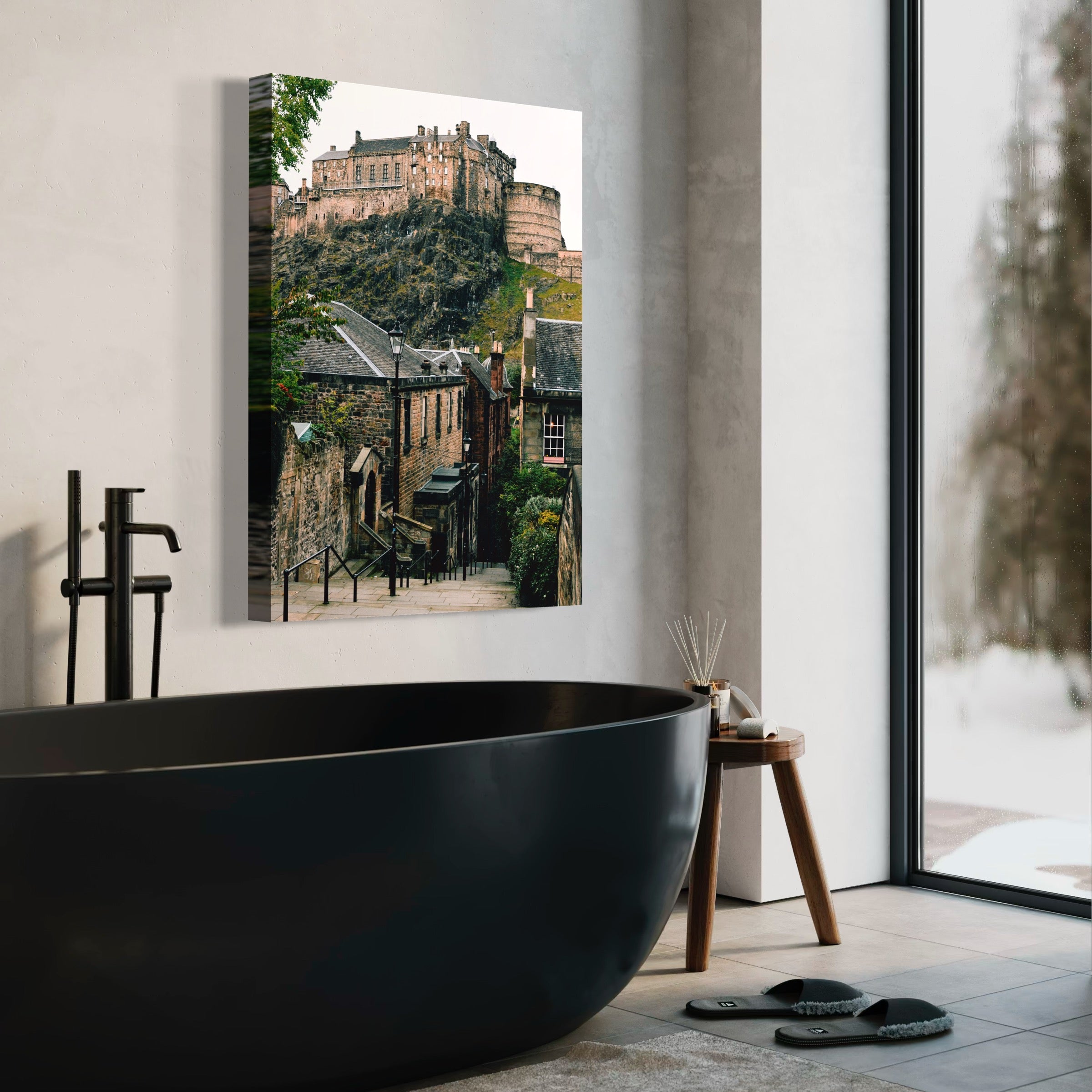 Path to Edinburgh Castle - Moderno Wall Art Wall Art