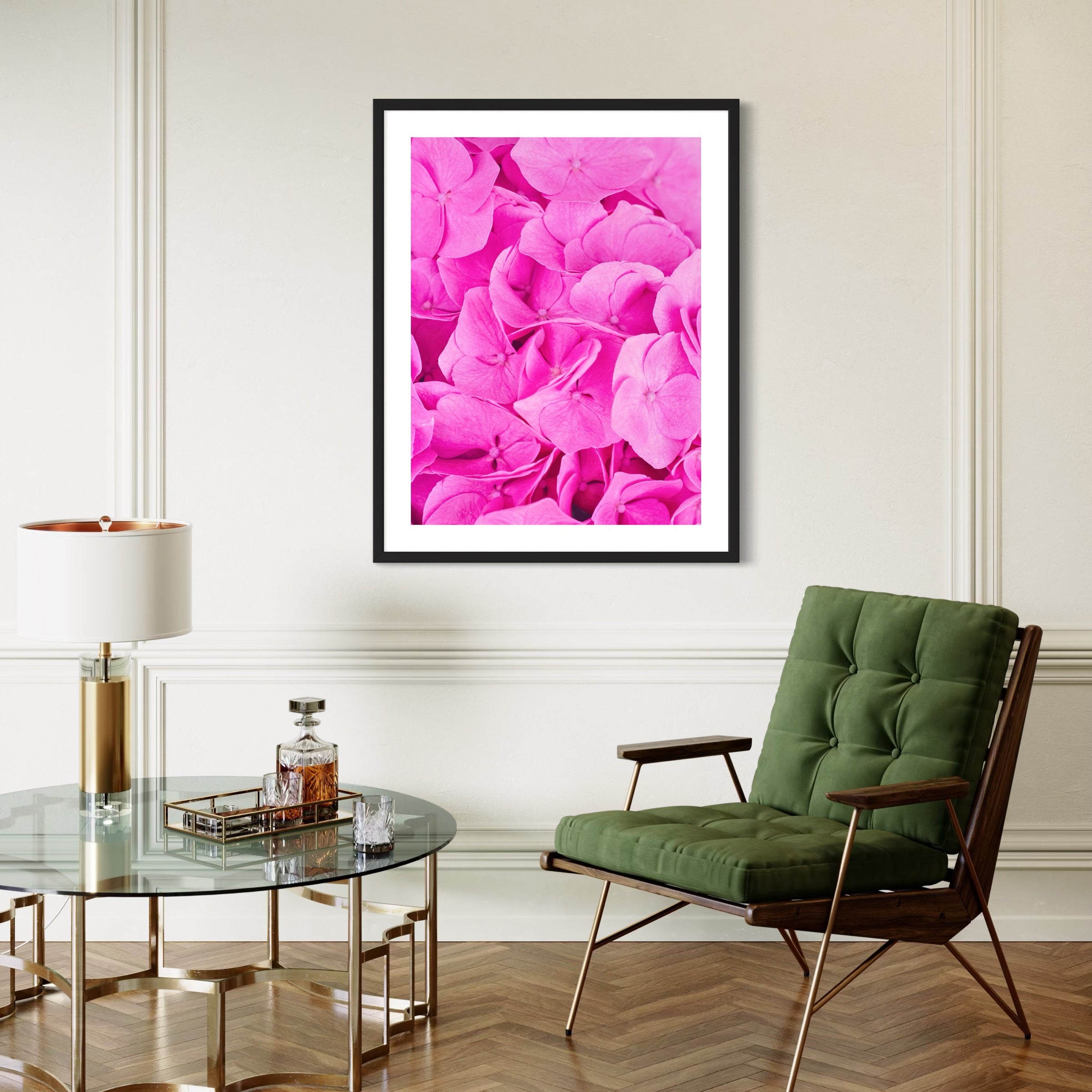 Pink Hydrangea in Detail - Moderno Wall Art Wall Art