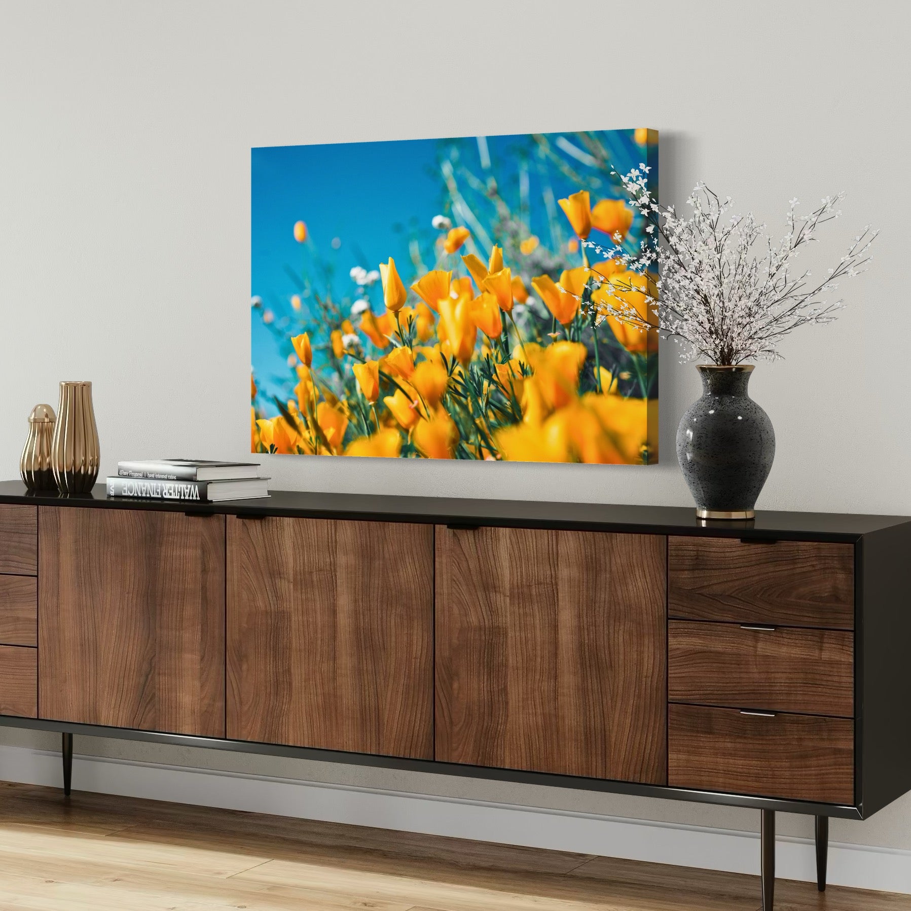 Skybound Blooms - Moderno Wall Art Wall Art