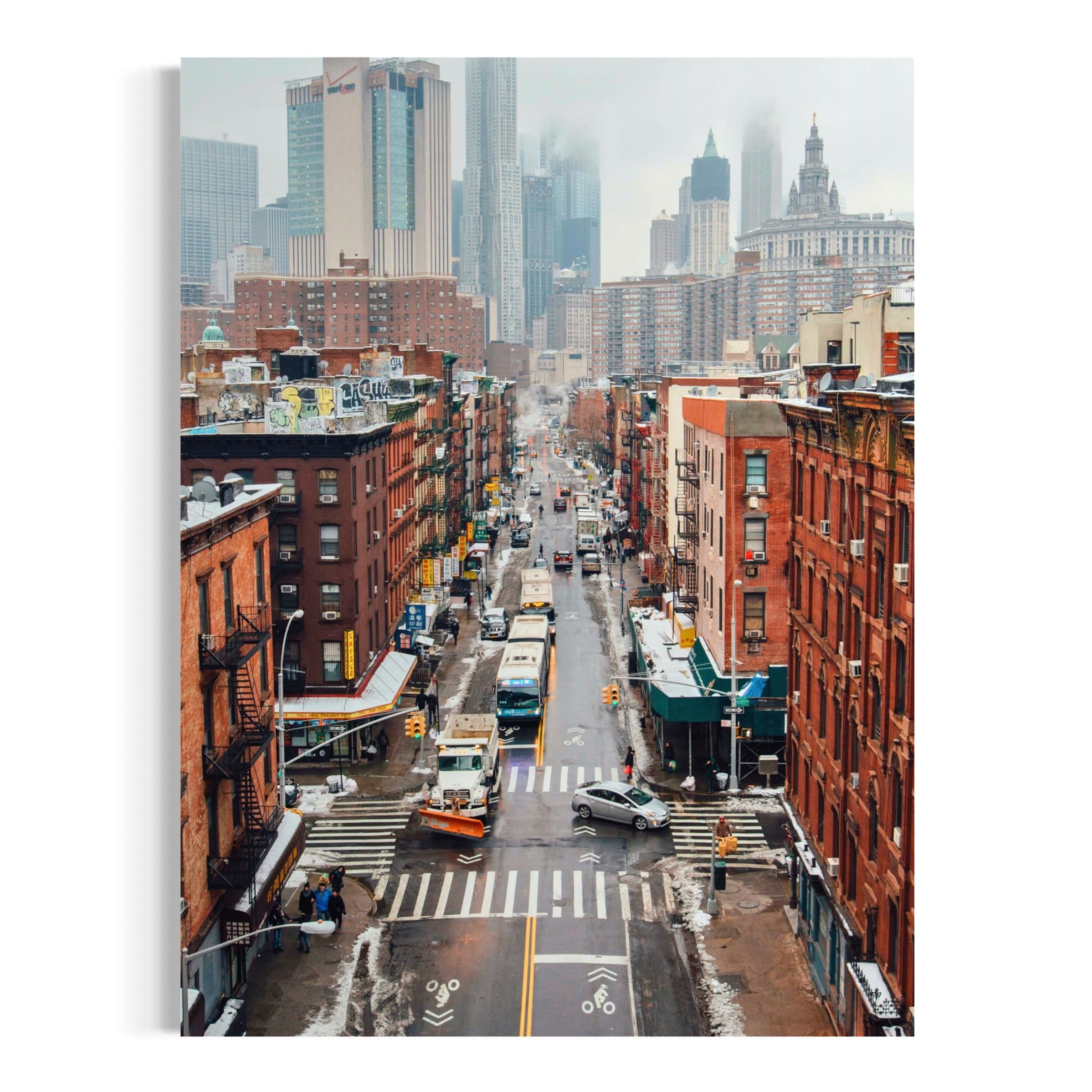 Foggy Morning Commute - Moderno Wall Art Wall Art