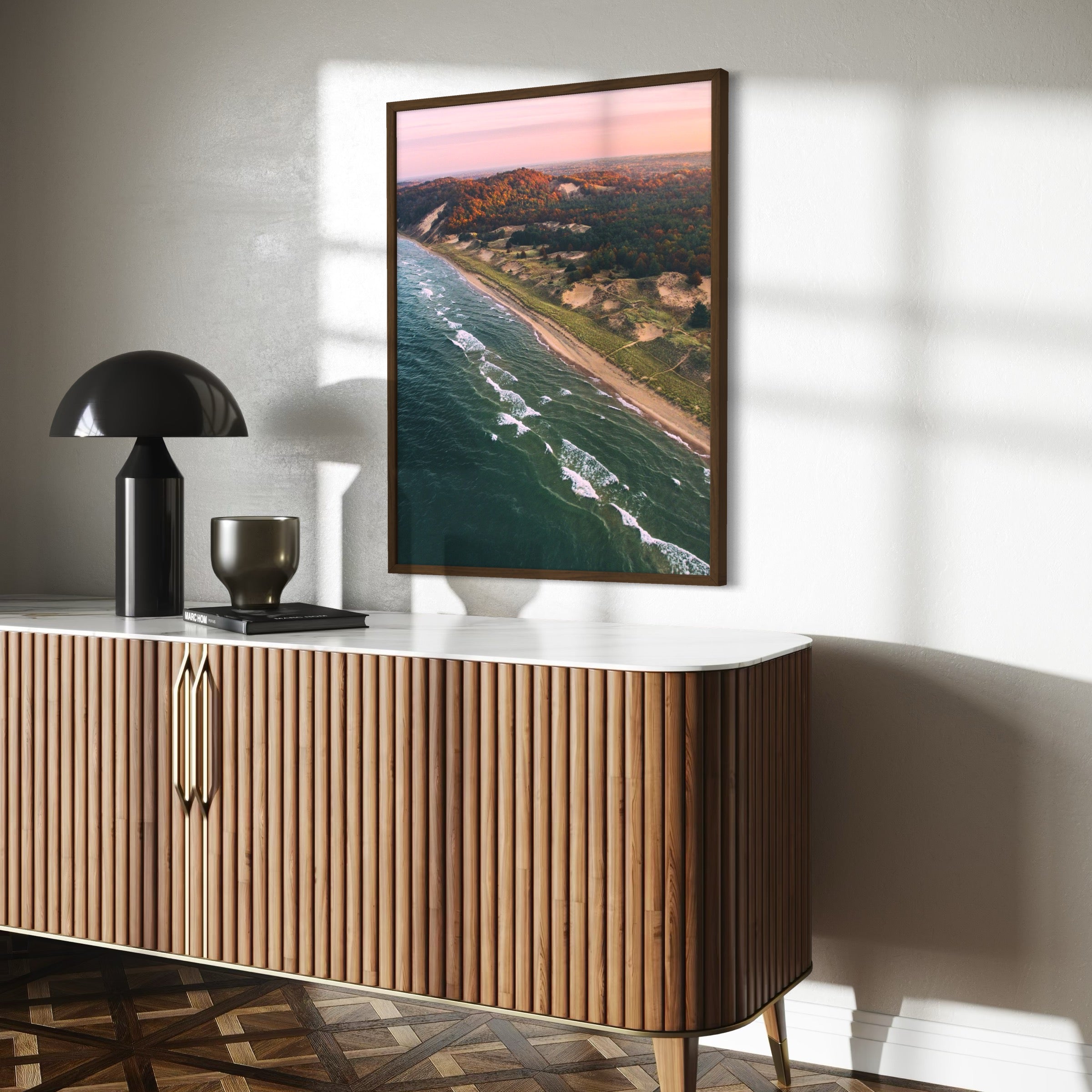 Waves & Fall Foliage - Moderno Wall Art Wall Art