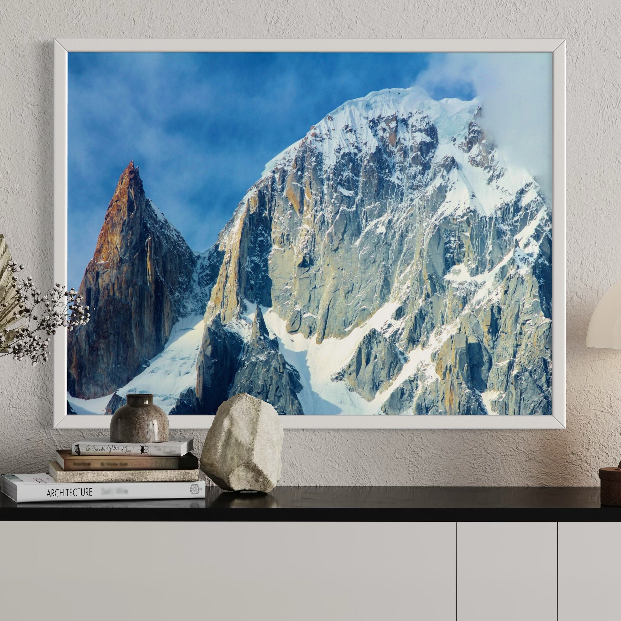 Peaks in the Mist - Moderno Wall Art Wall Art
