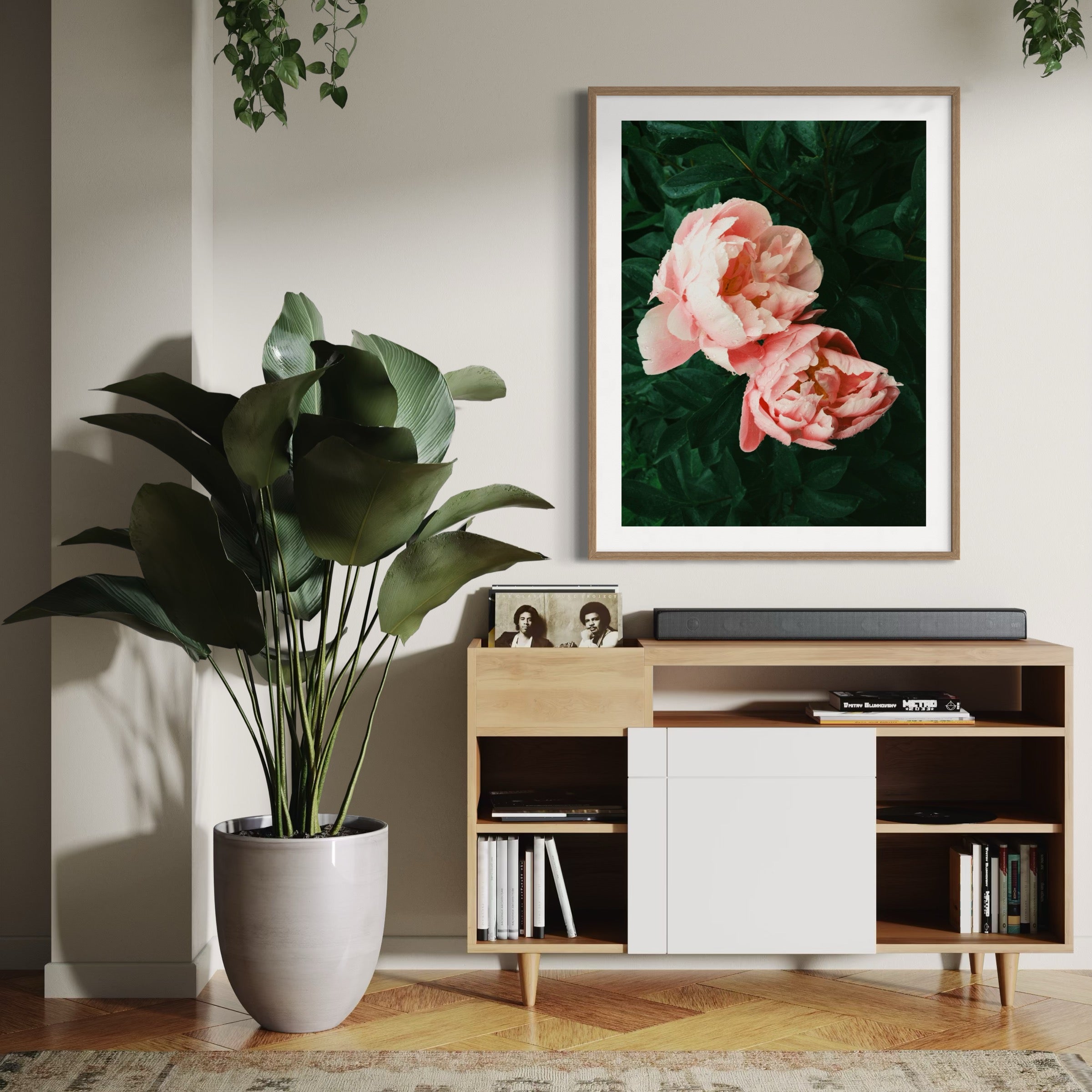 Rain-Kissed Peonies - Moderno Wall Art