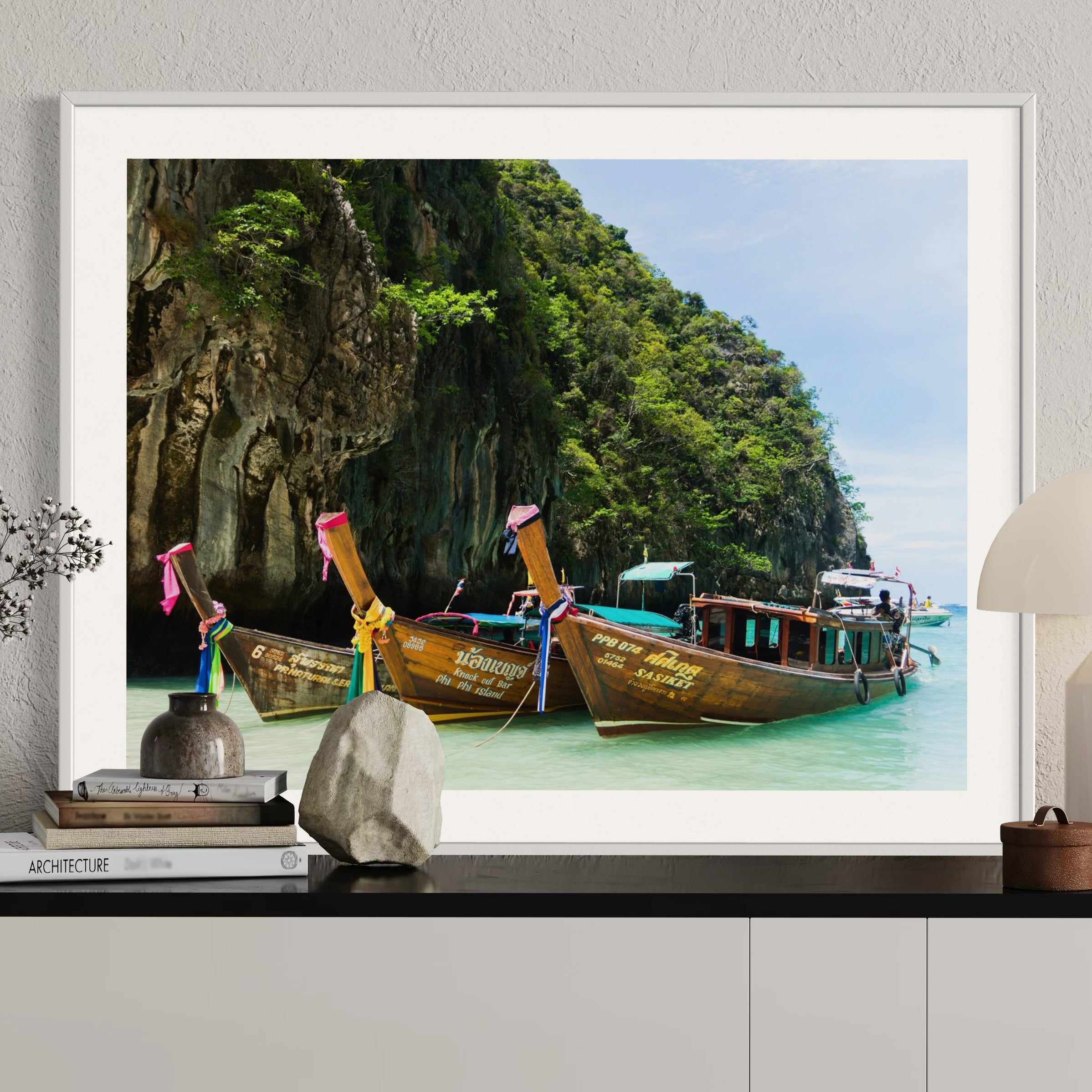 Anchored in Paradise - Moderno Wall Art Wall Art