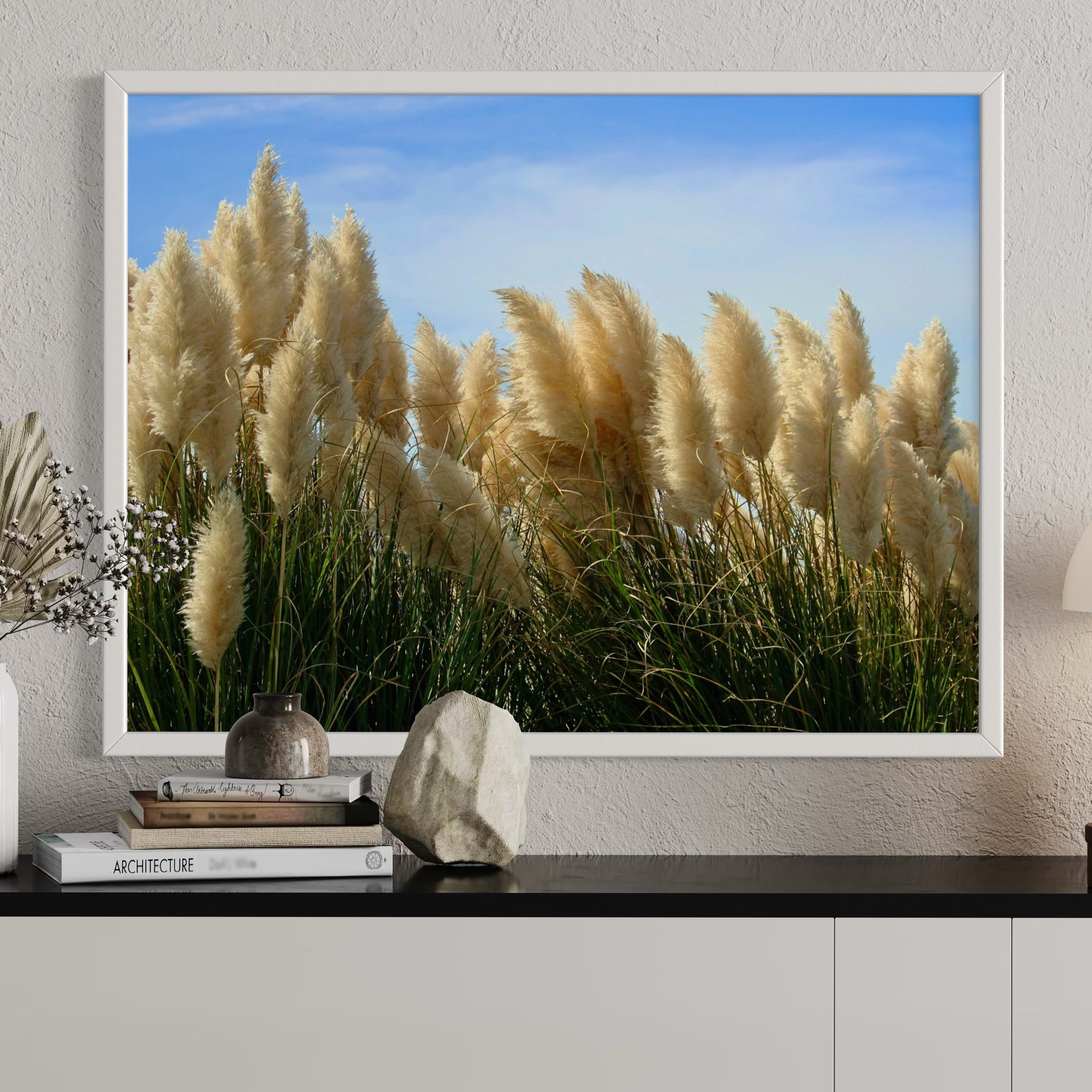 Pampas in the Breeze - Moderno Wall Art Wall Art