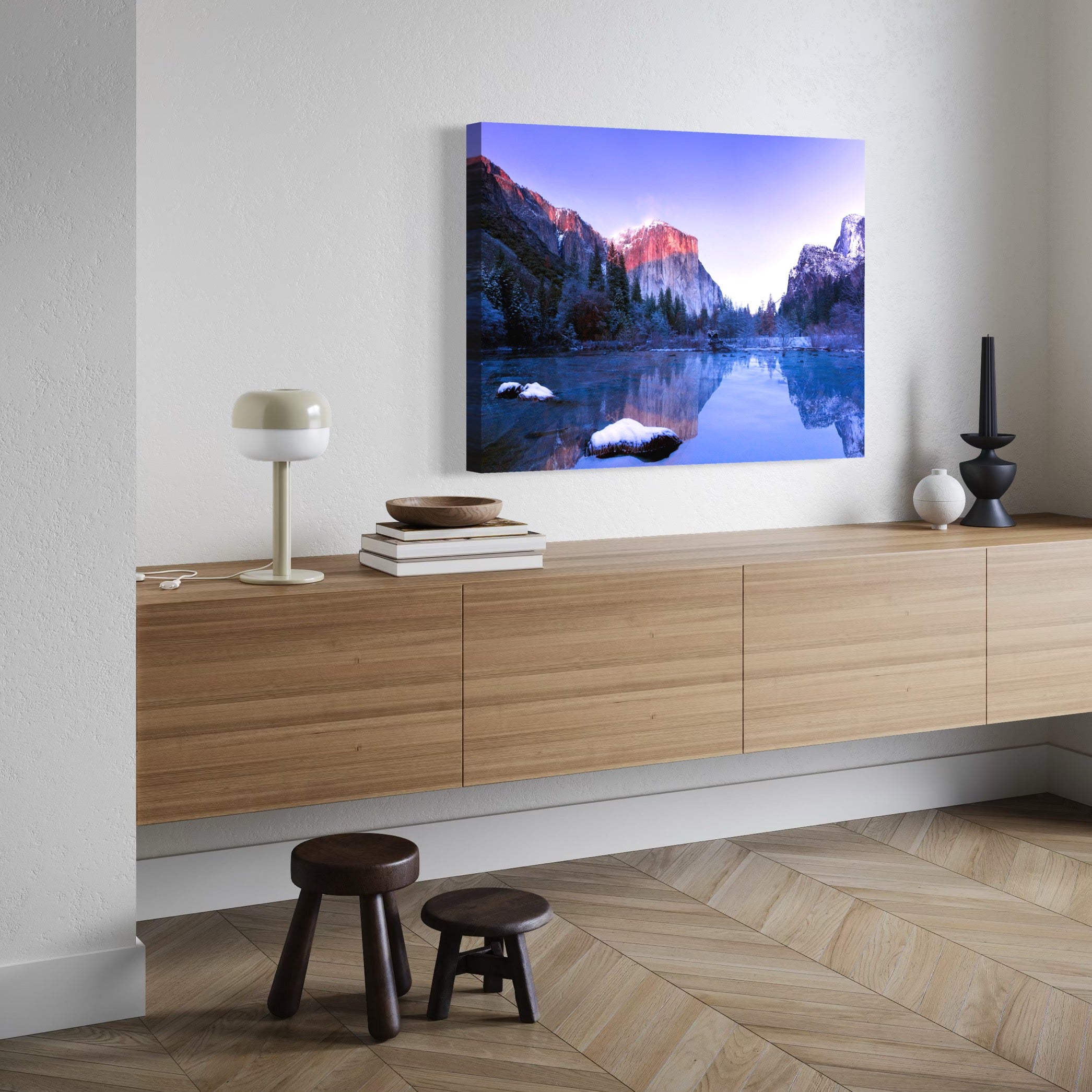 Mirror Lake at Yosemite - Moderno Wall Art Wall Art