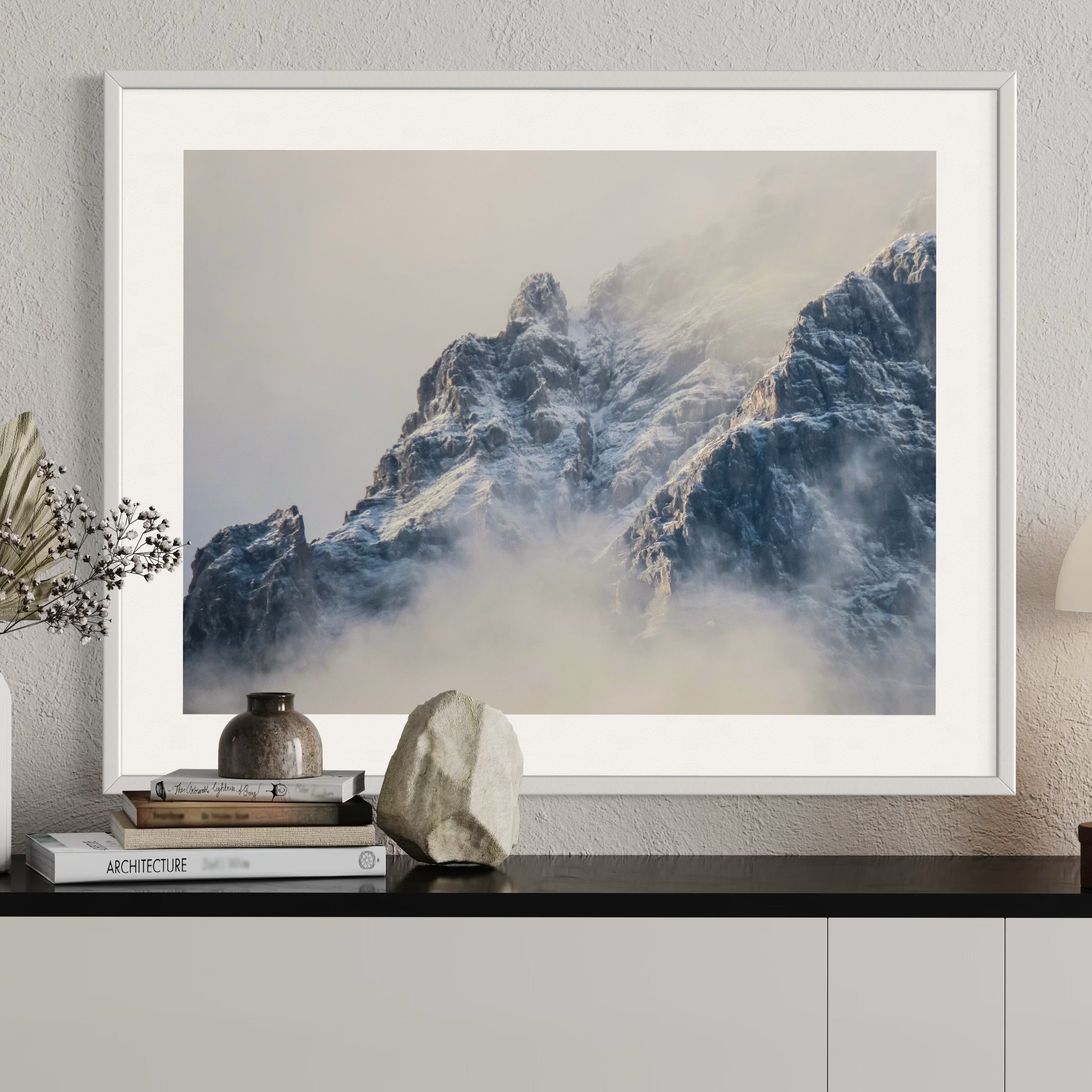 Misty Mountains of Austria - Moderno Wall Art Wall Art
