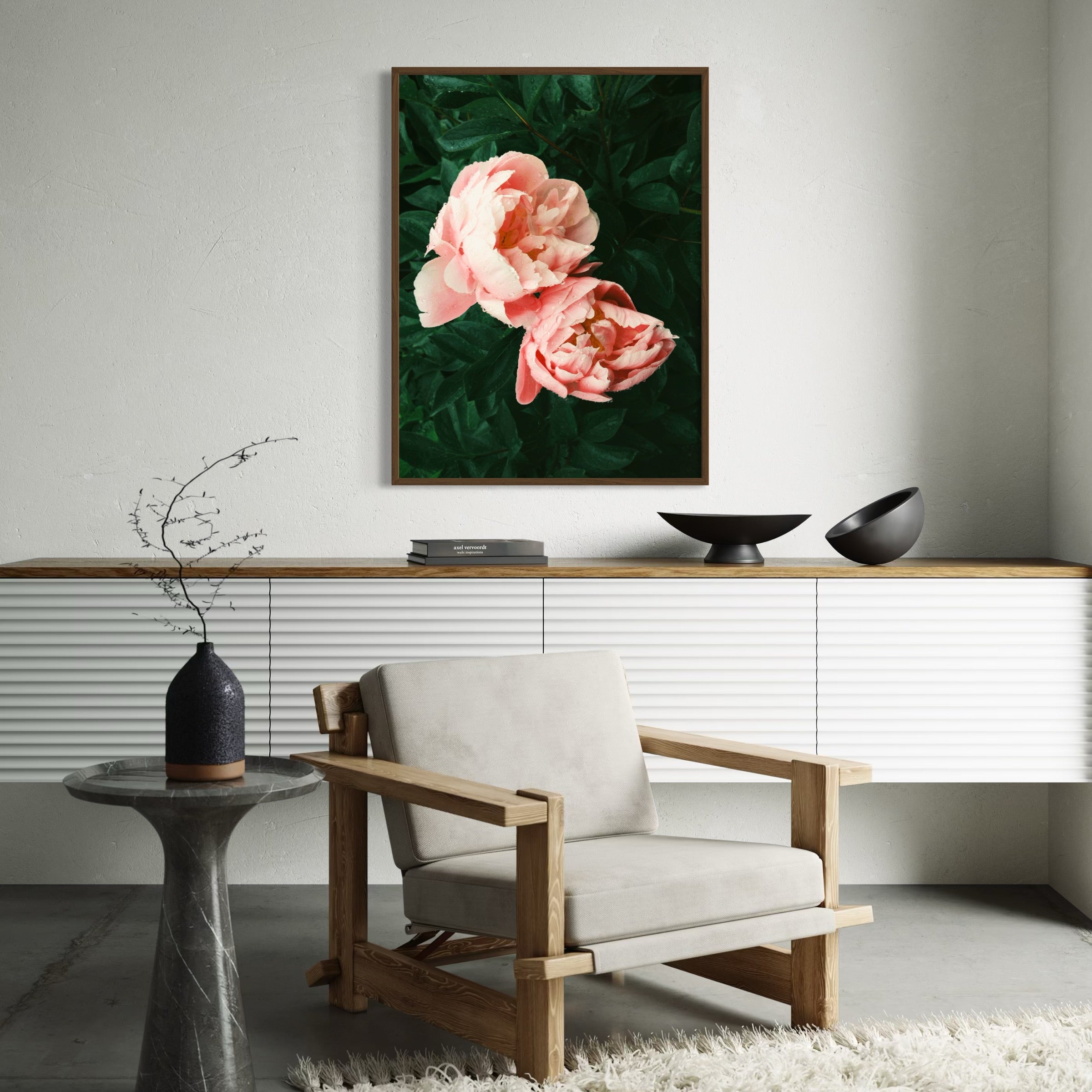 Rain-Kissed Peonies - Moderno Wall Art