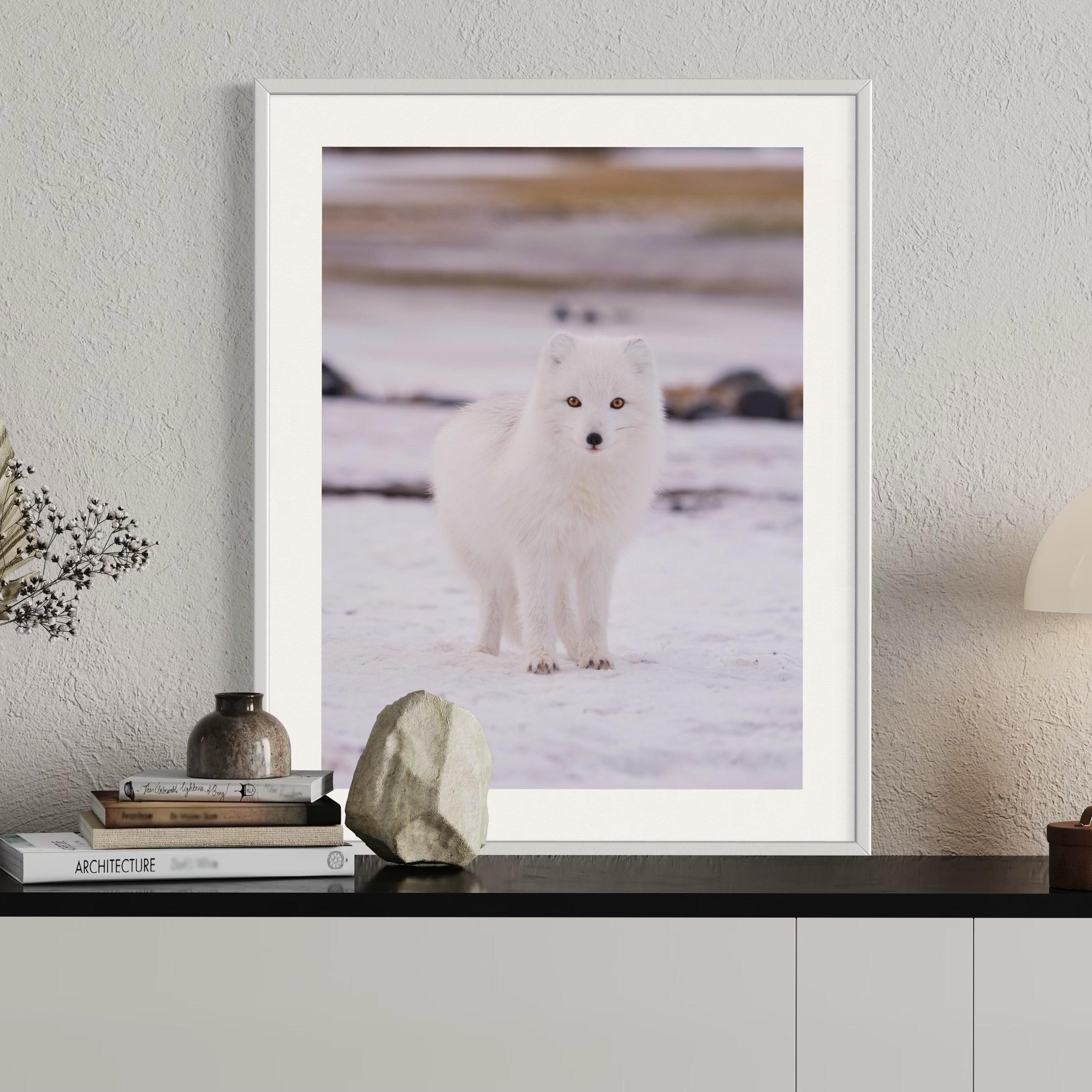 Winter's Silent Hunter - Moderno Wall Art Wall Art