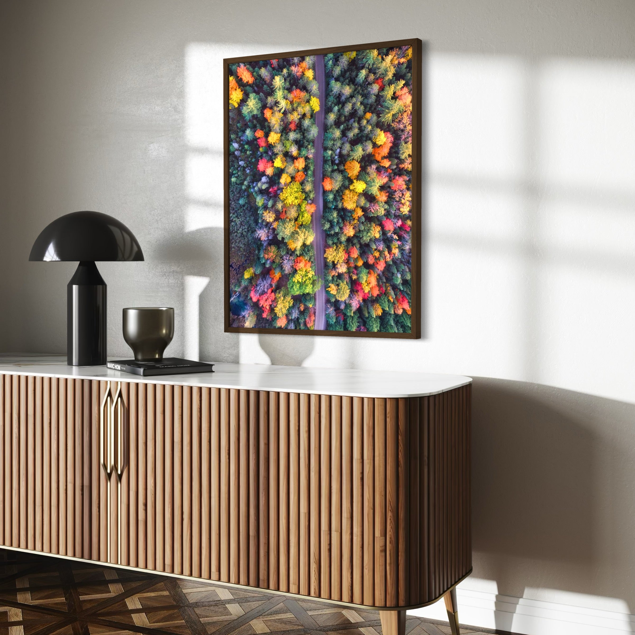 Michigan's Colorful Canopy - Moderno Wall Art Wall Art