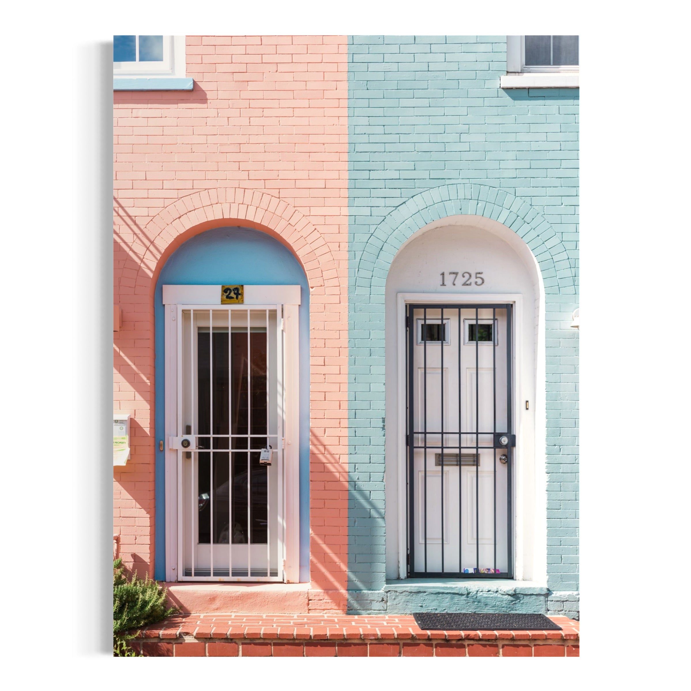 Pastel Row Houses - Moderno Wall Art Wall Art