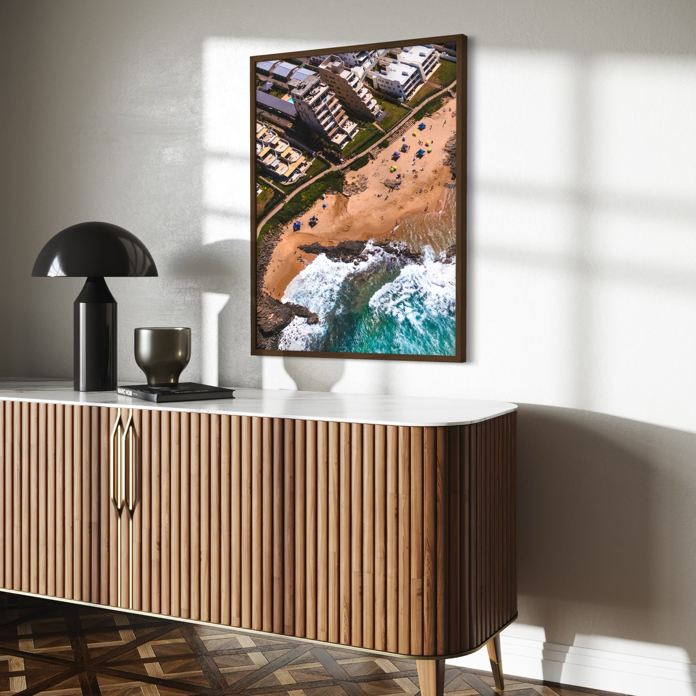 Golden Shores of Durban - Moderno Wall Art Wall Art