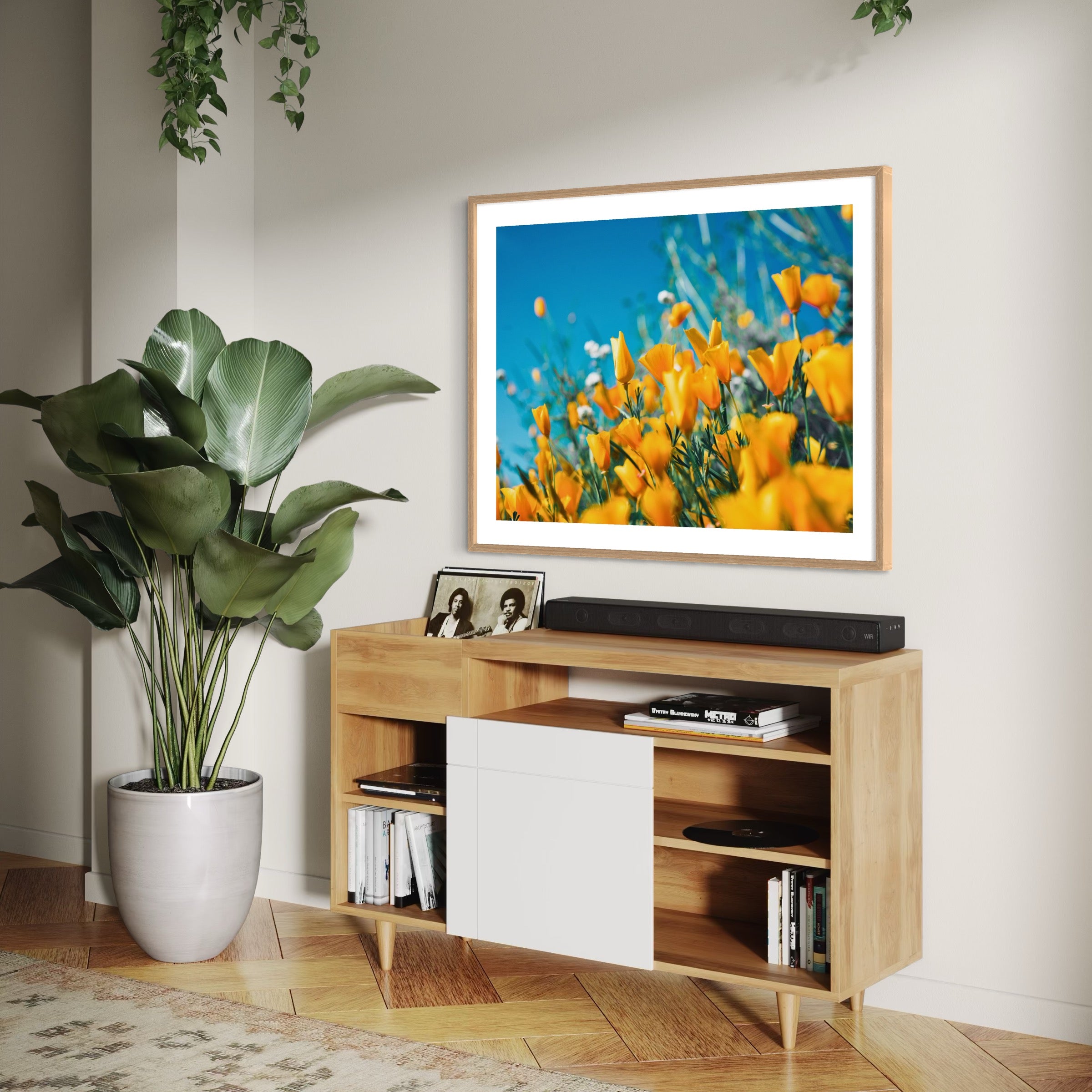 Skybound Blooms - Moderno Wall Art Wall Art