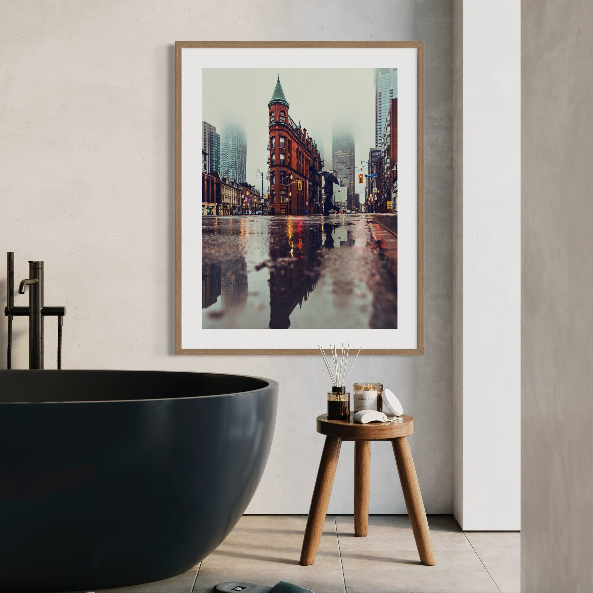 Flatiron in the Rain - Moderno Wall Art Wall Art