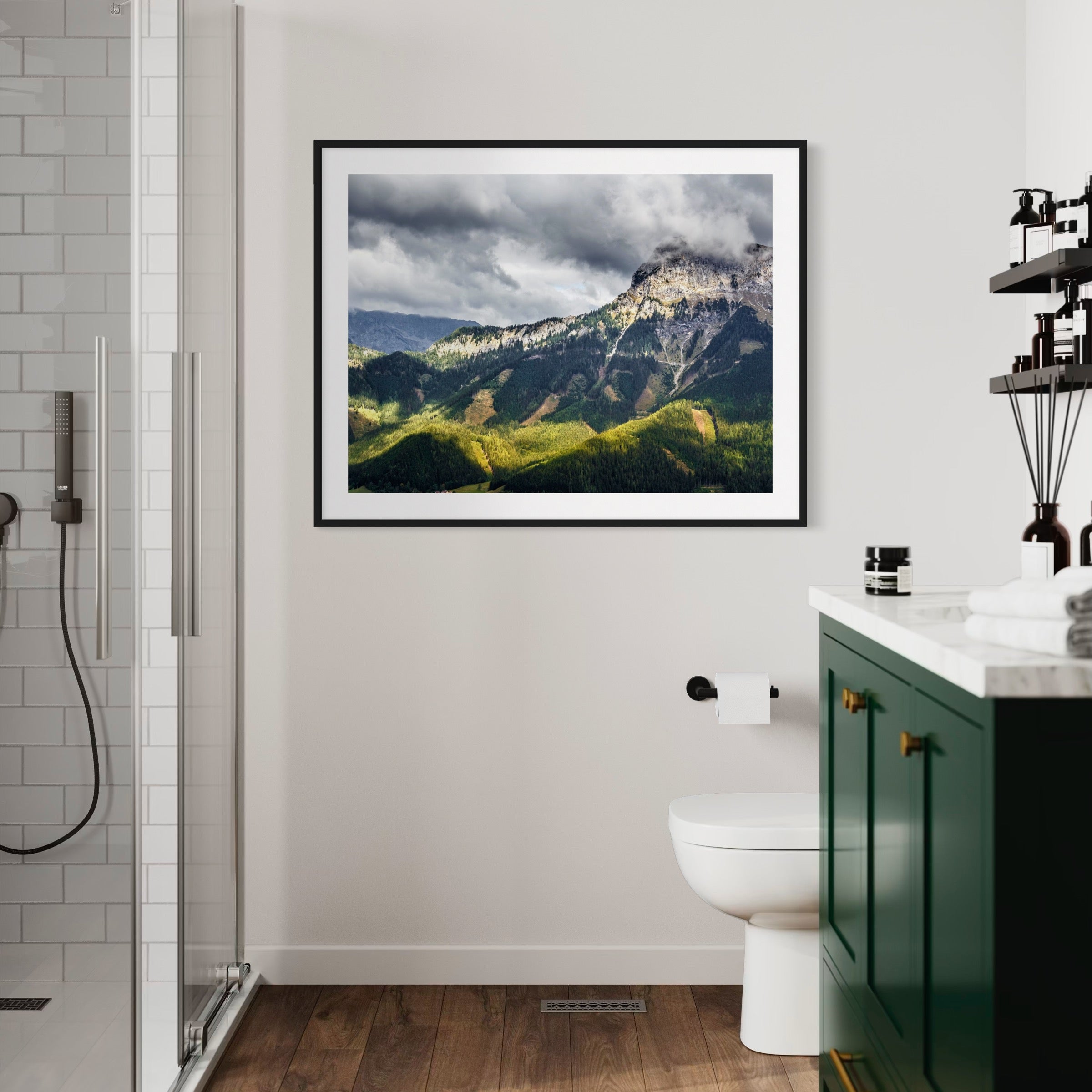 Emerald Veil - Moderno Wall Art Wall Art