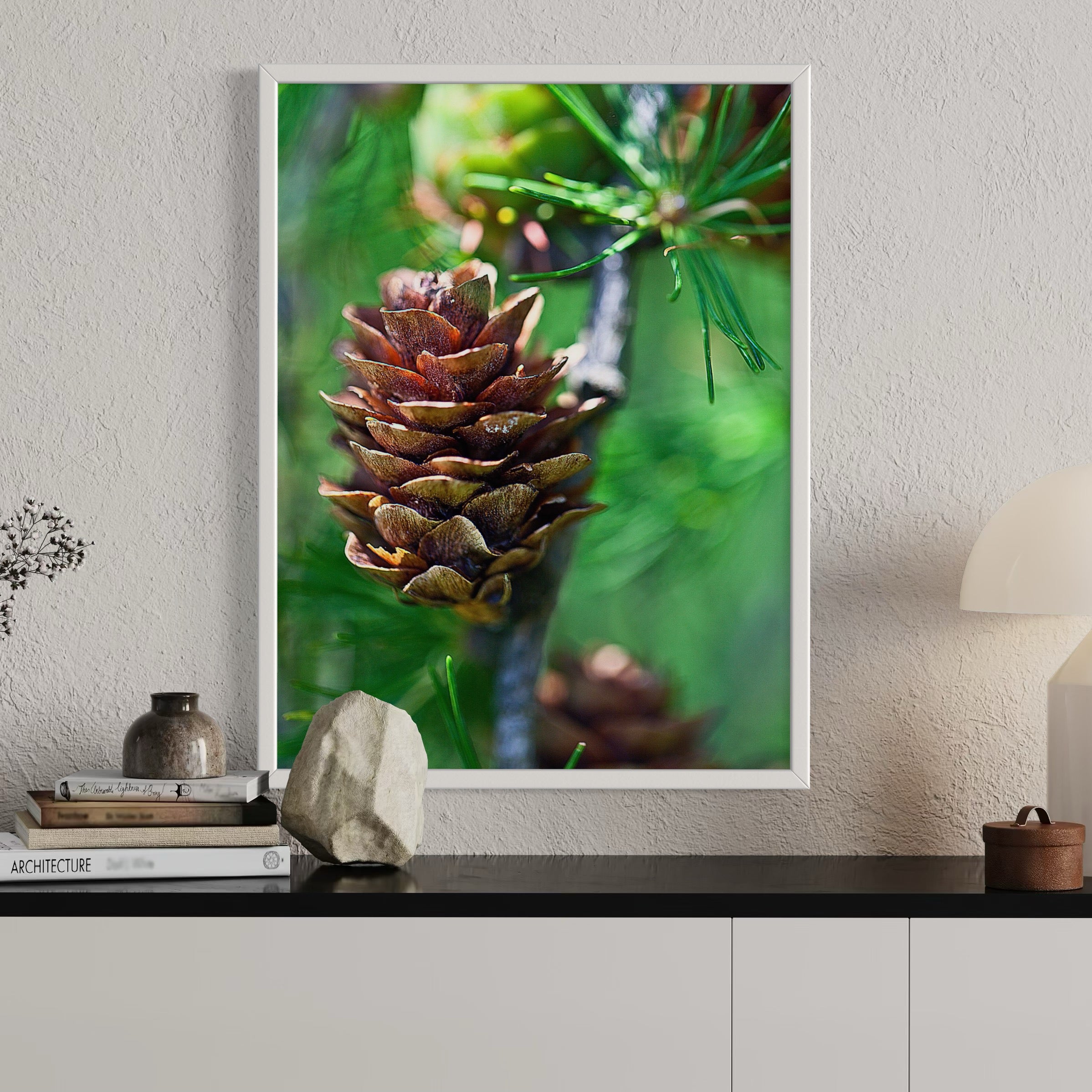 Pine Cone and Needles - Moderno Wall Art Wall Art