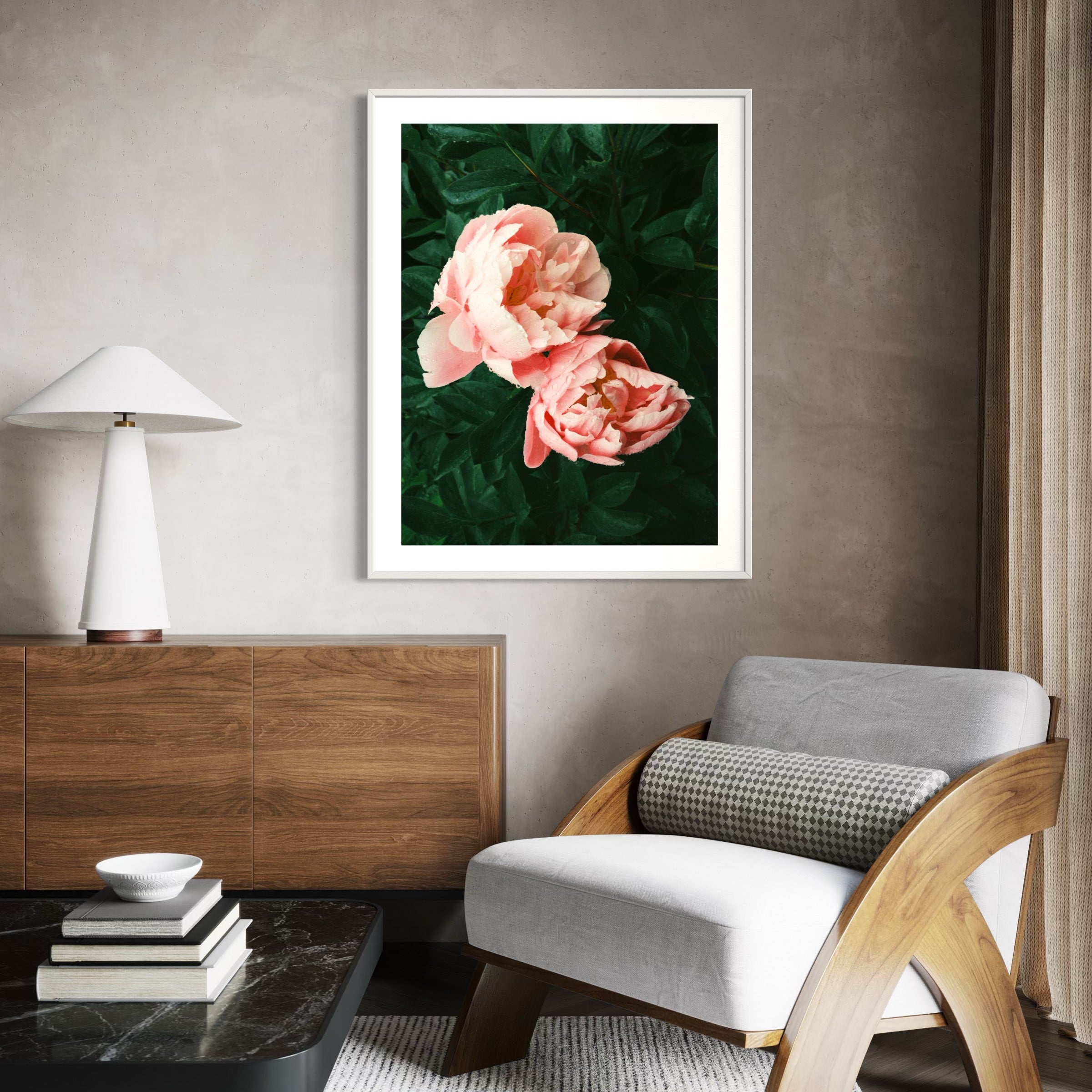 Rain-Kissed Peonies - Moderno Wall Art