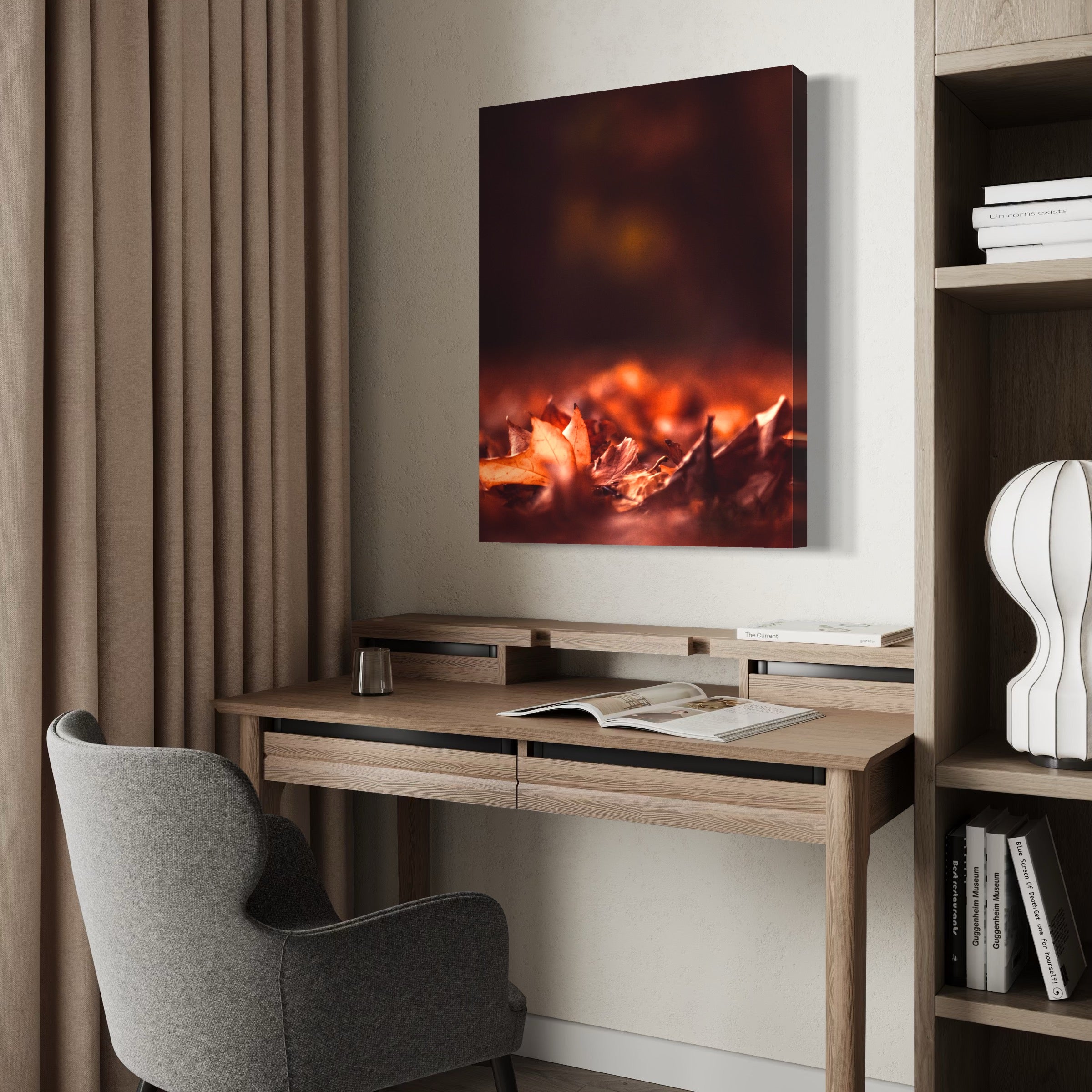 Crimson Calm - Moderno Wall Art Wall Art