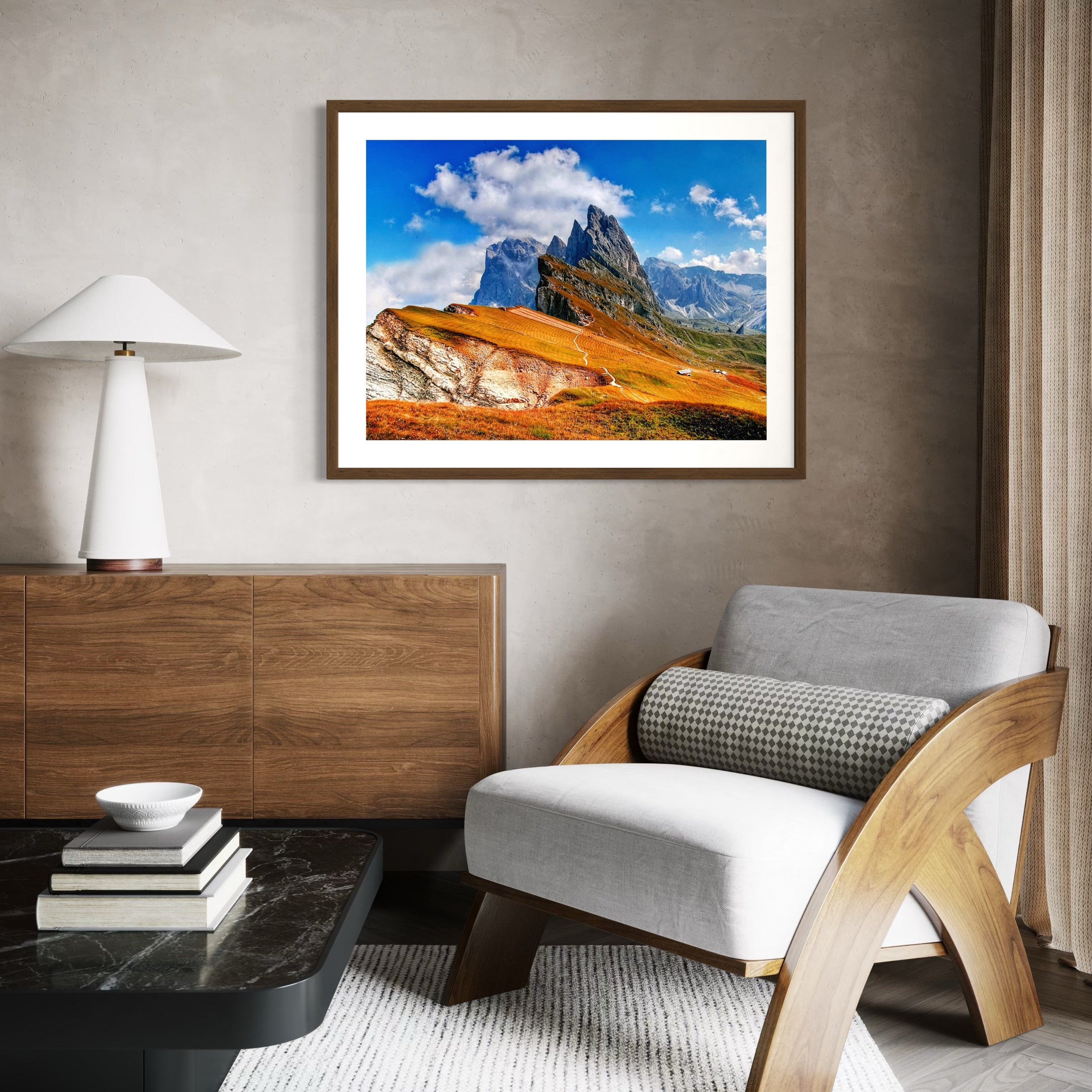 Golden Slopes of Seceda - Moderno Wall Art Wall Art