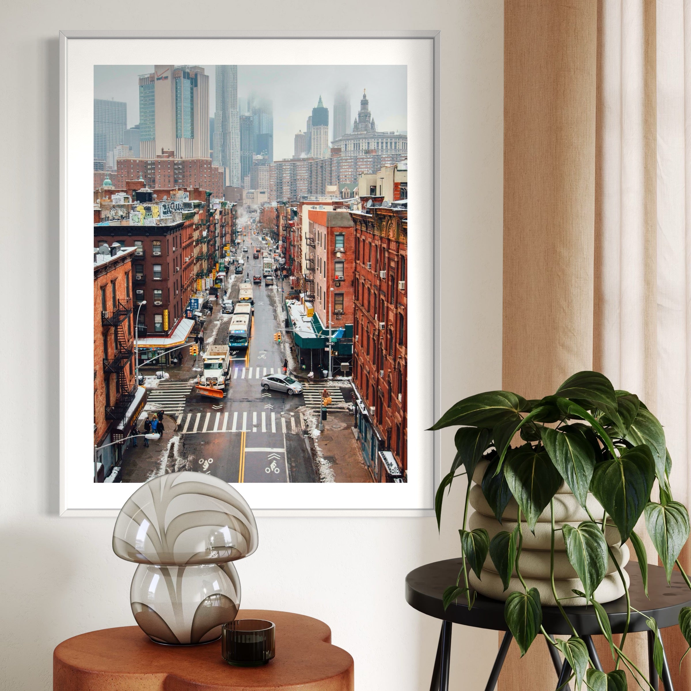 Foggy Morning Commute - Moderno Wall Art Wall Art