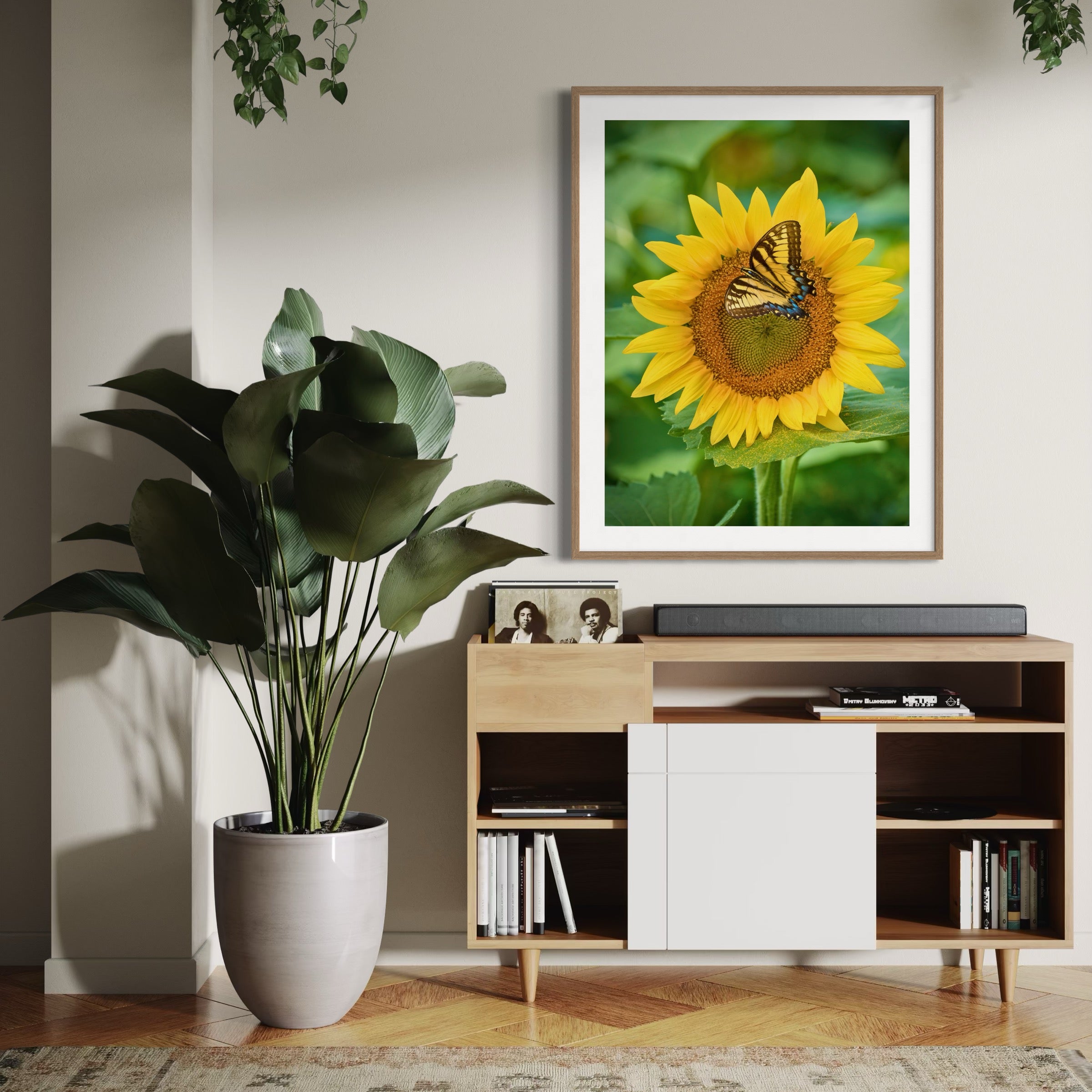 Butterfly and Bloom - Moderno Wall Art Wall Art