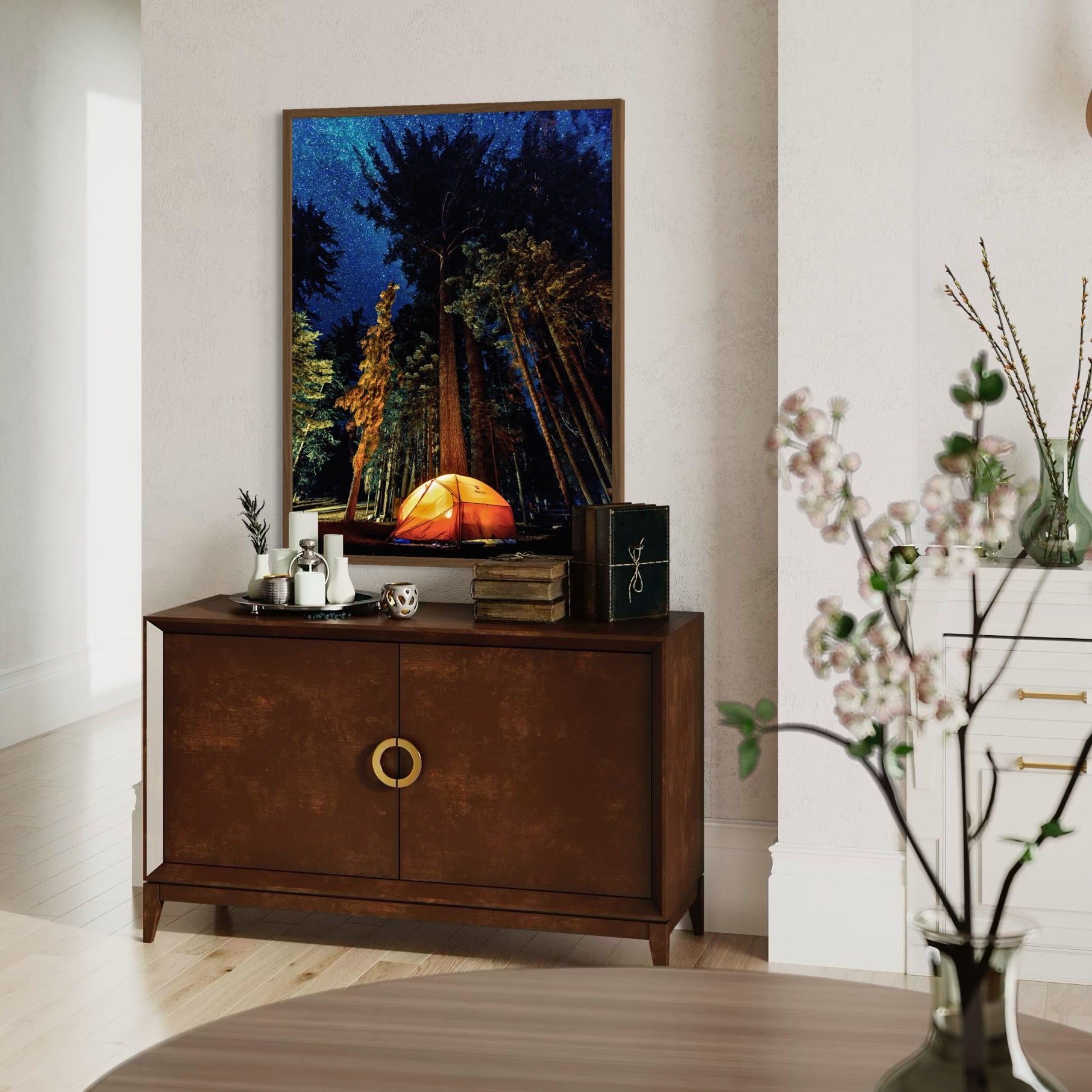 Camping in the Wilderness - Moderno Wall Art Wall Art