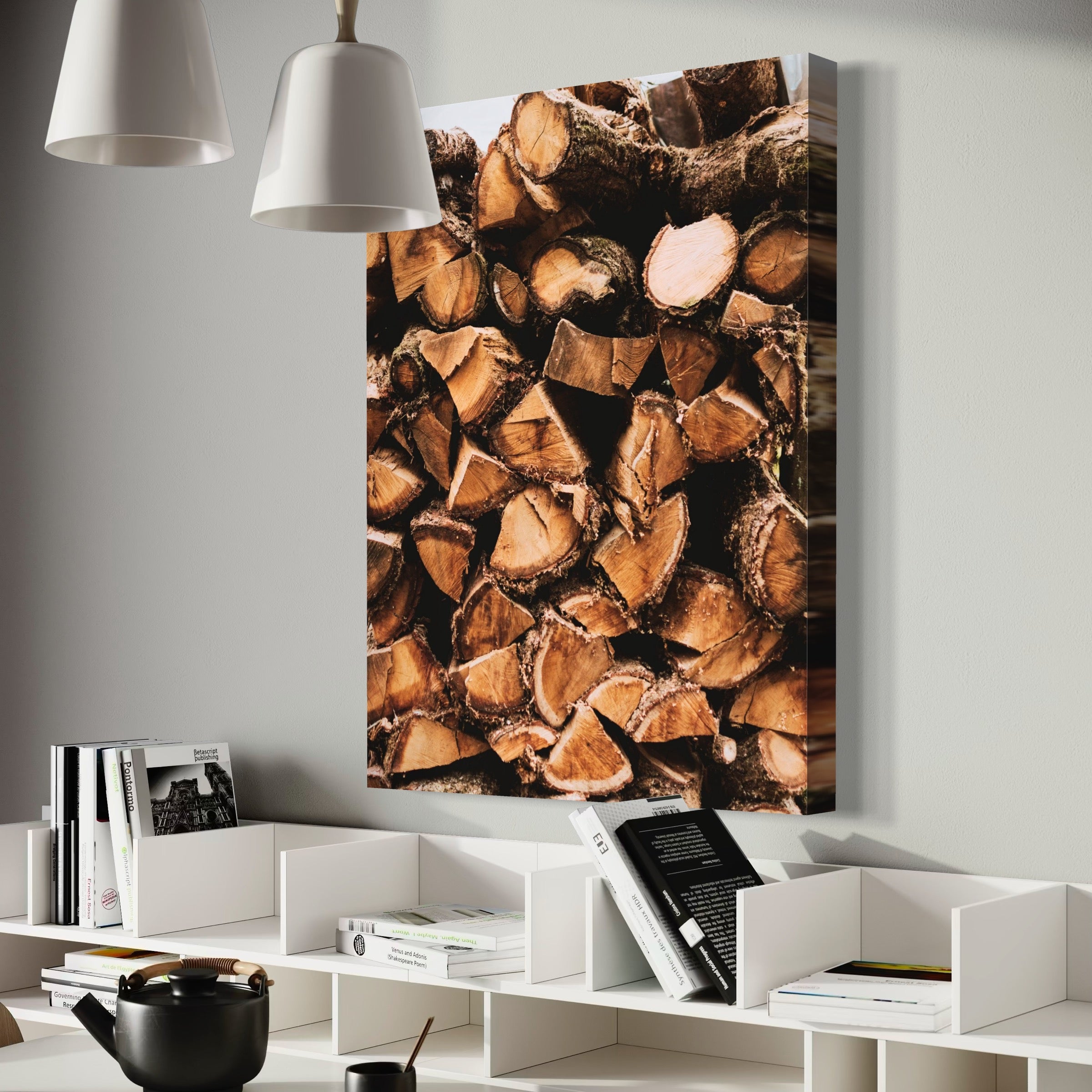Cozy Firewood Stack - Moderno Wall Art Wall Art