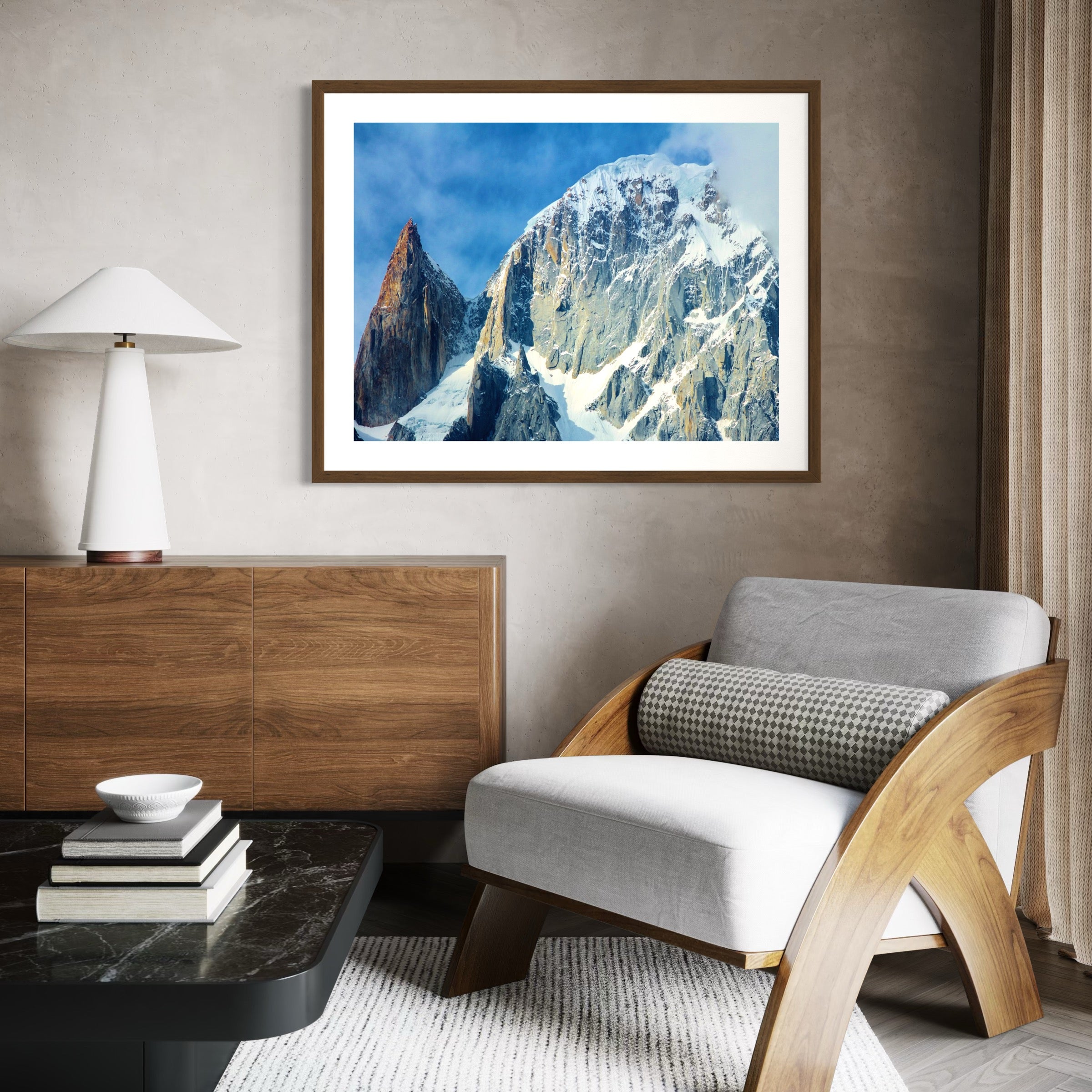 Peaks in the Mist - Moderno Wall Art Wall Art
