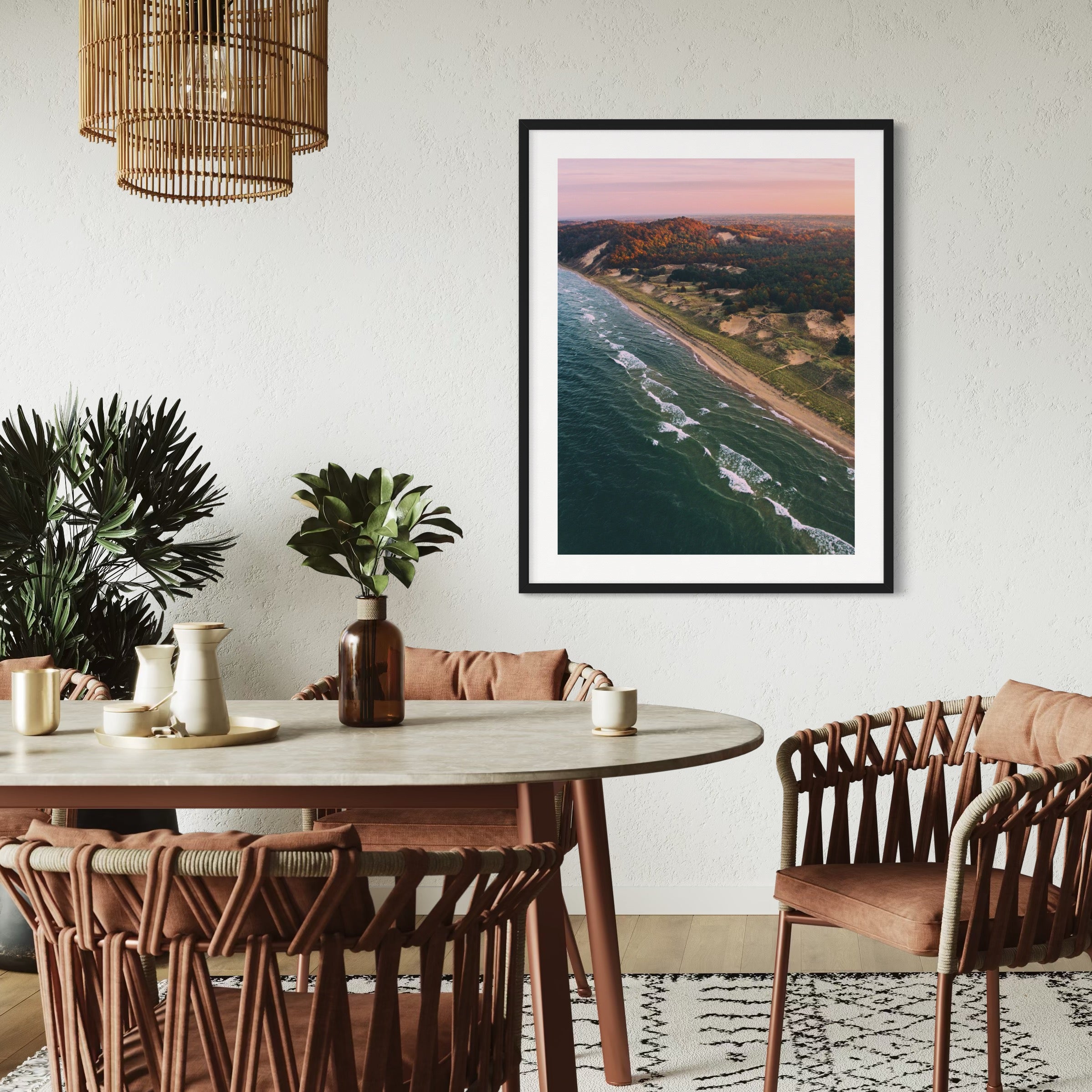 Waves & Fall Foliage - Moderno Wall Art Wall Art