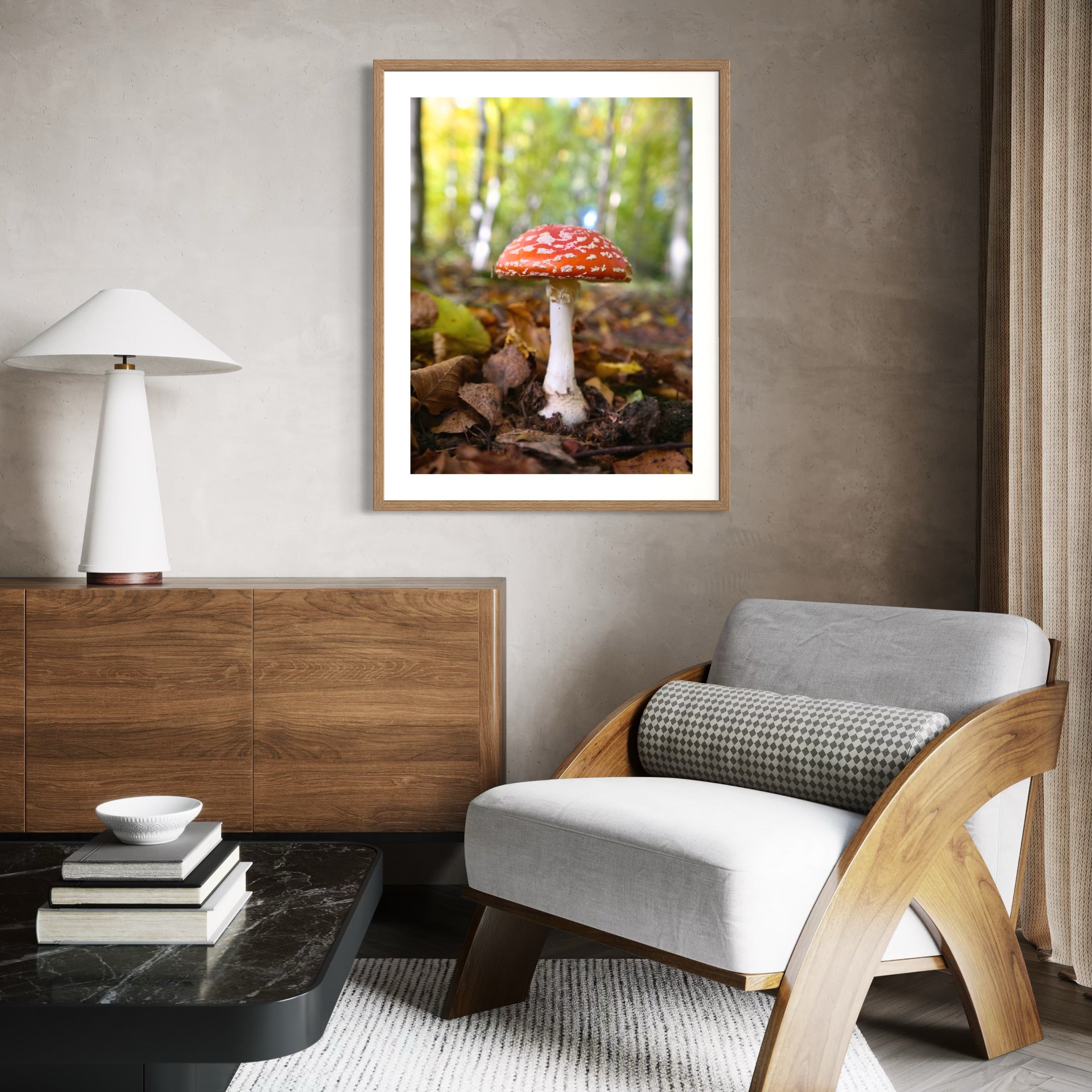 Red Cap Mushroom - Moderno Wall Art Wall Art