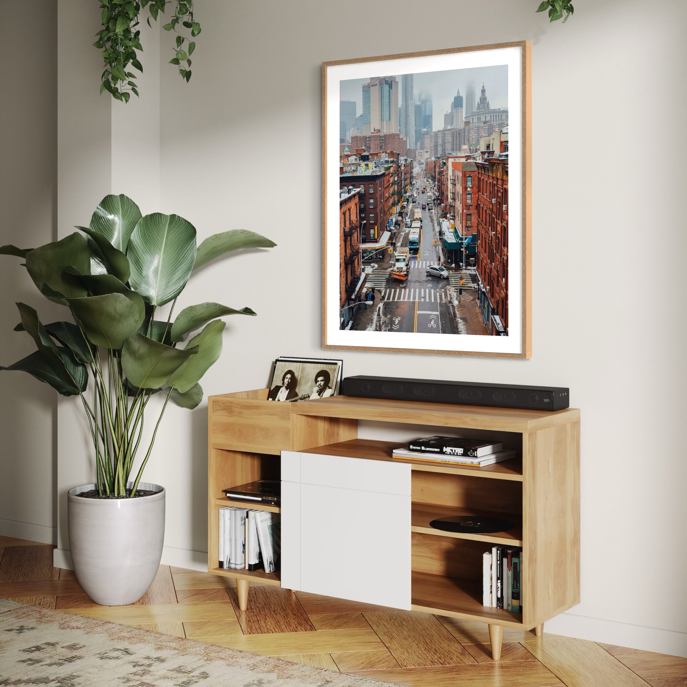 Foggy Morning Commute - Moderno Wall Art Wall Art