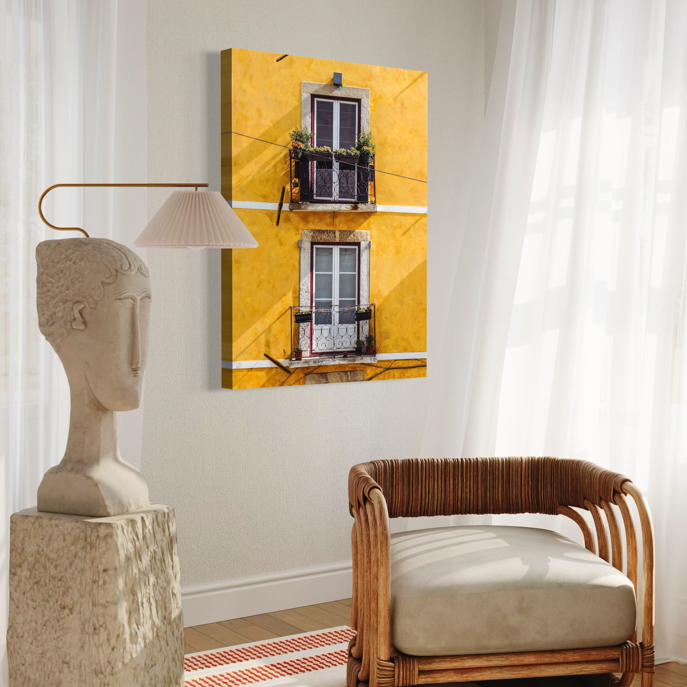 Lisbon Balcony Glow - Moderno Wall Art Wall Art