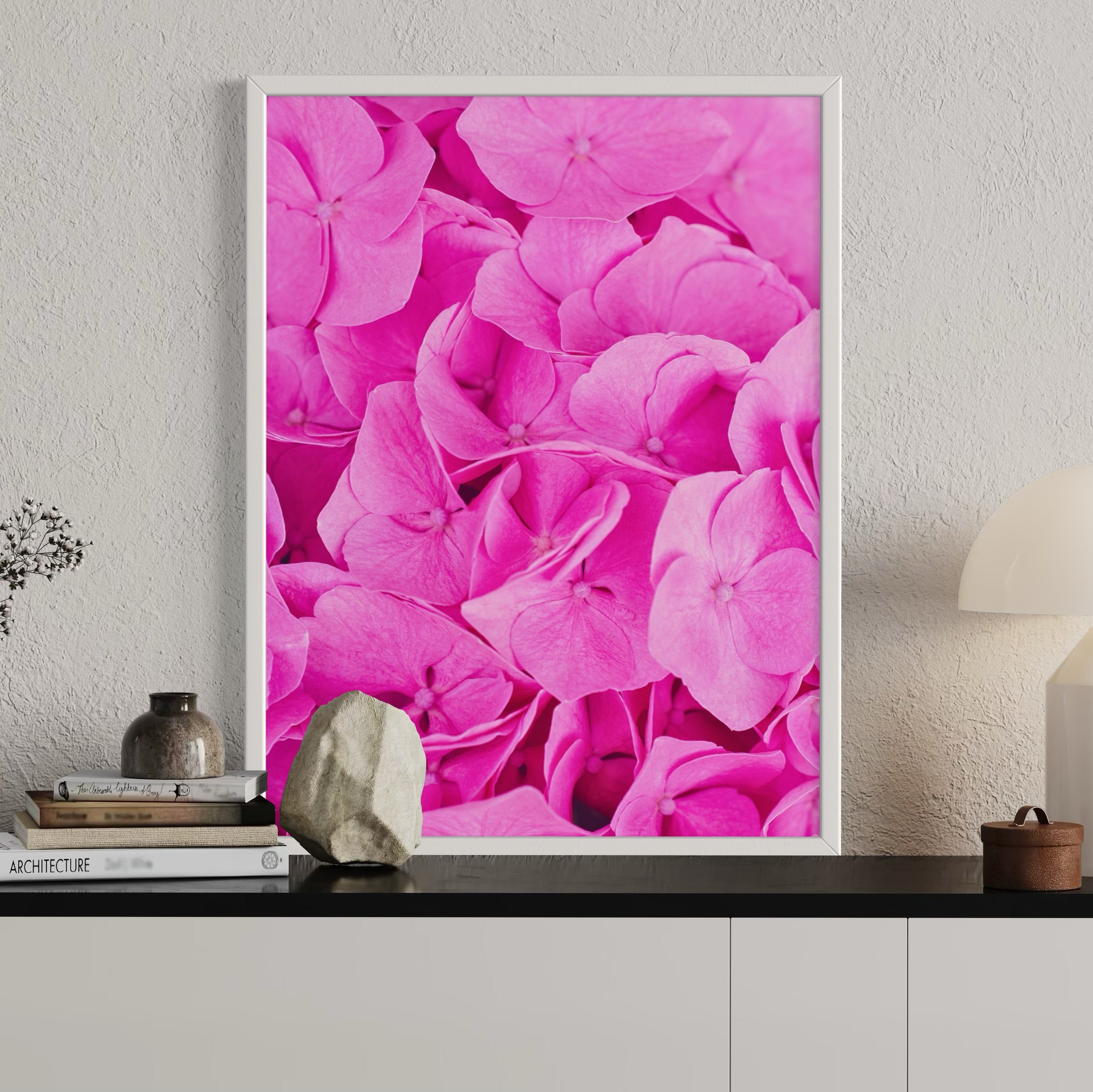 Pink Hydrangea in Detail - Moderno Wall Art Wall Art