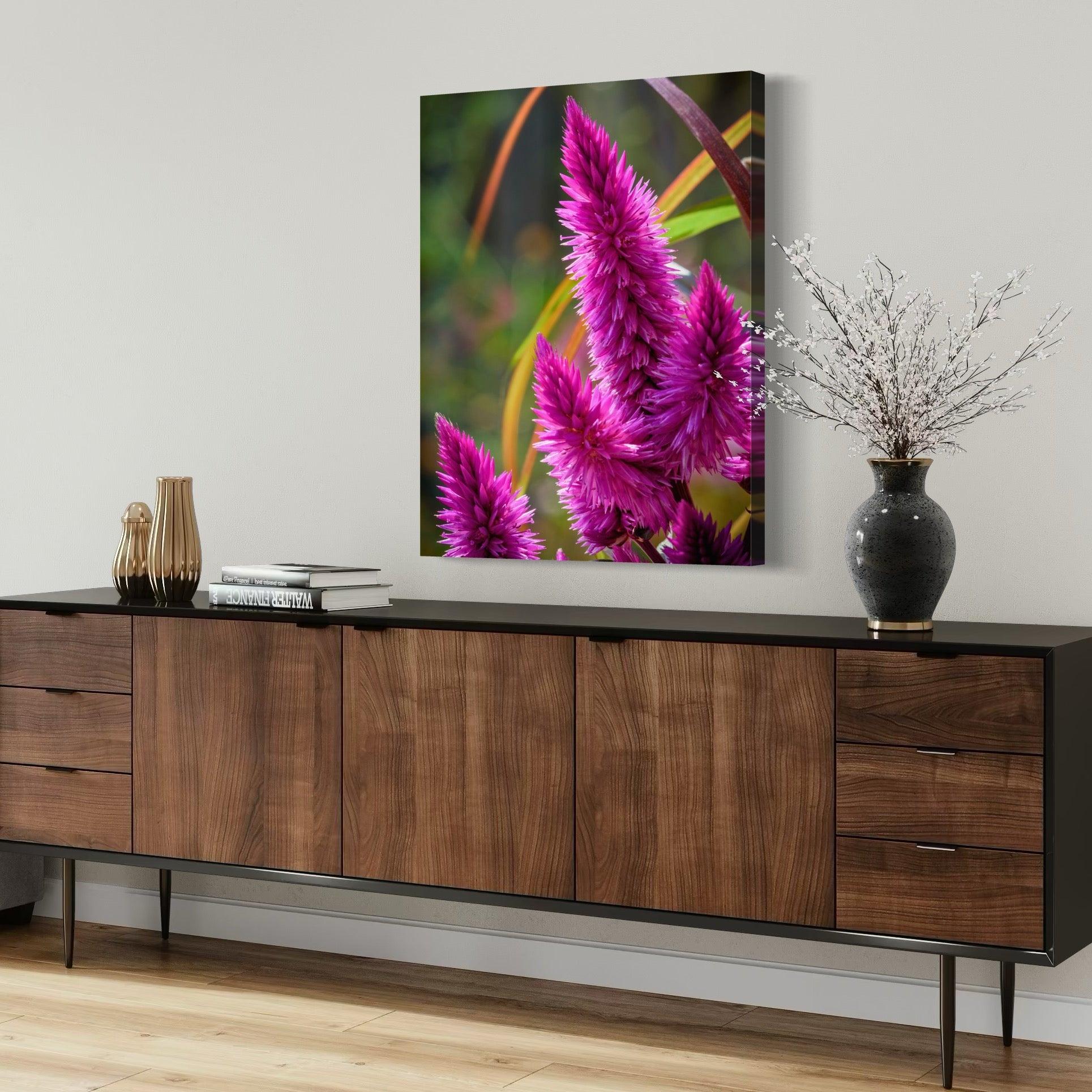 Celosia in Bloom - Moderno Wall Art Wall Art