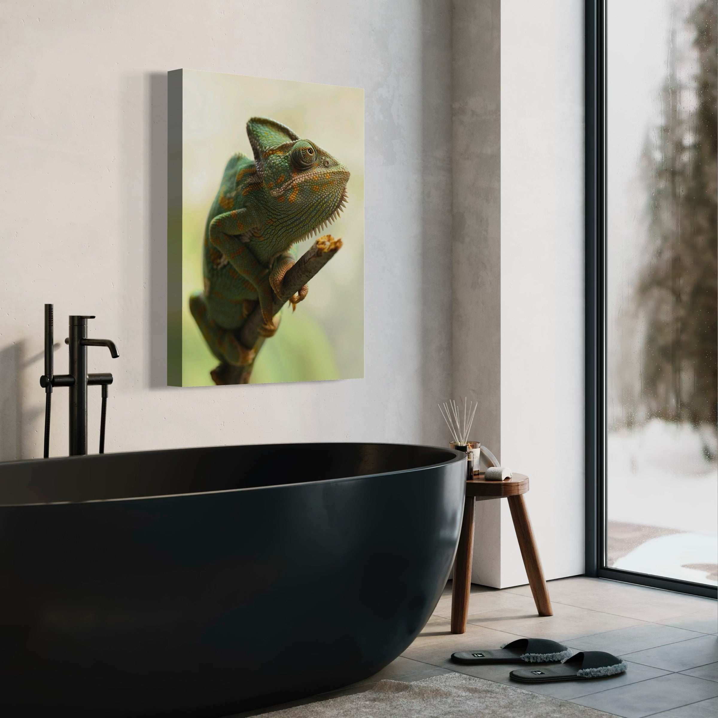 Chameleon in Stillness - Moderno Wall Art Wall Art