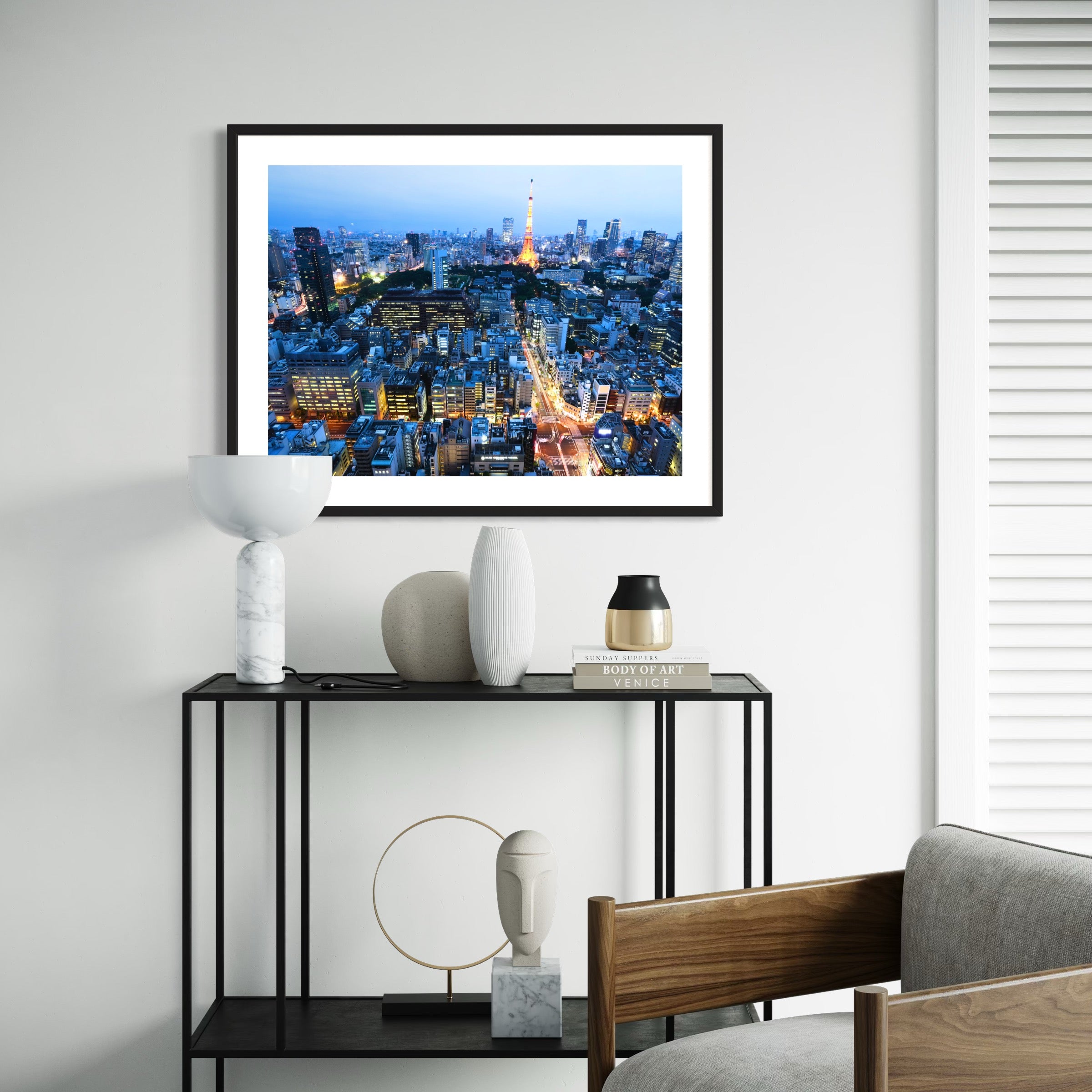 Tokyo Tower at Dusk - Moderno Wall Art Wall Art