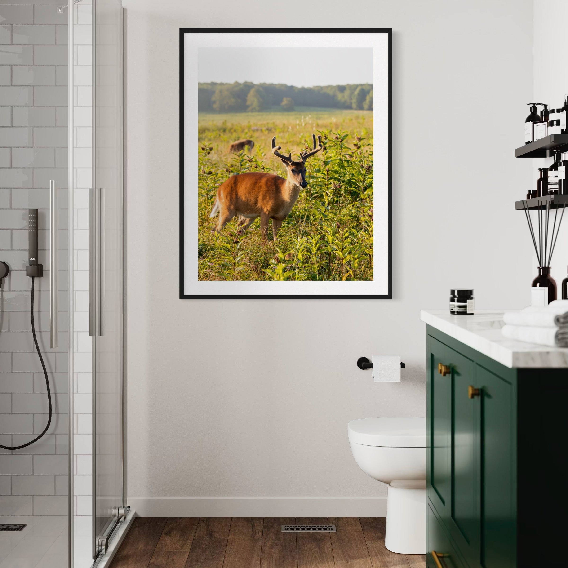 Grazing at Golden Hour - Moderno Wall Art Wall Art