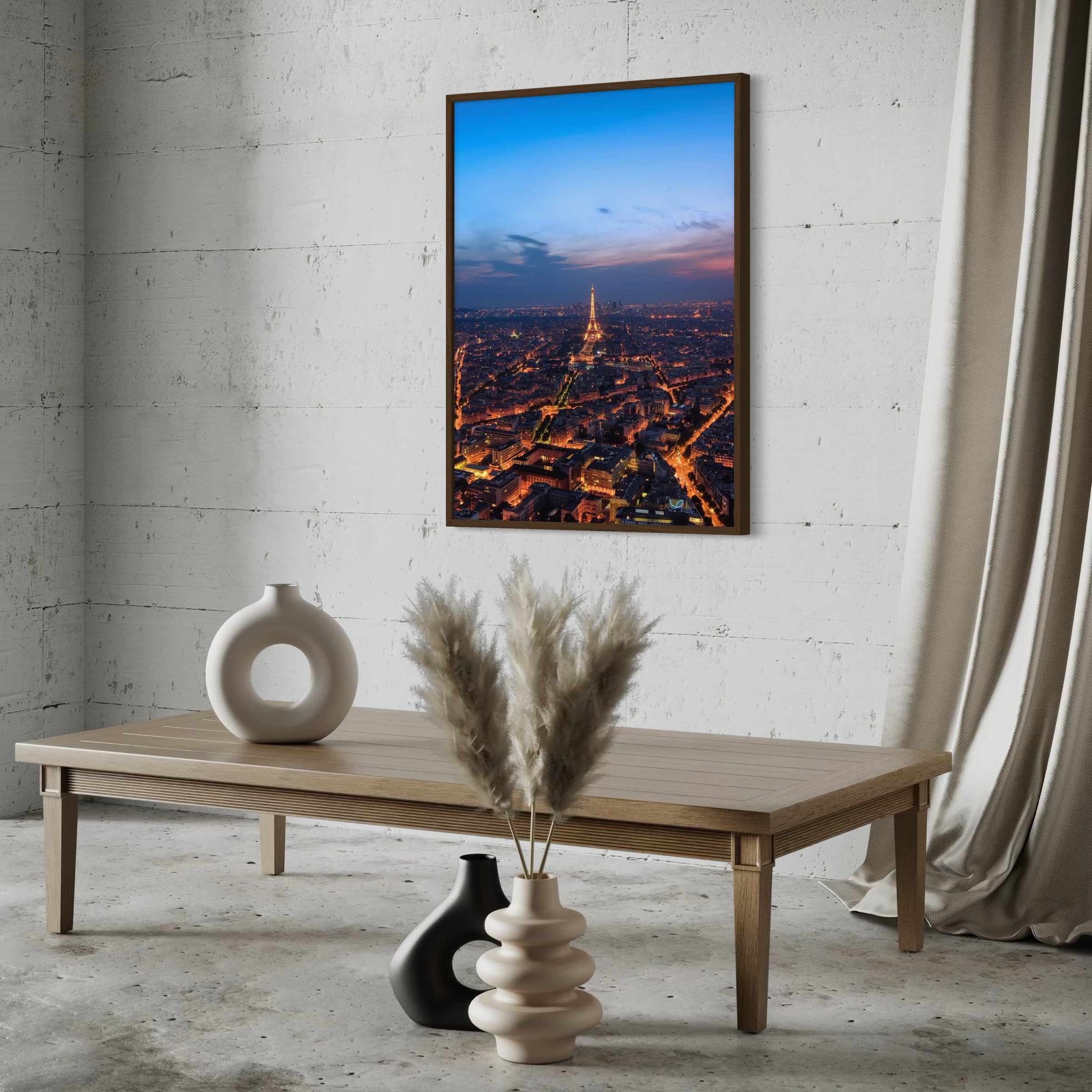 Blue Hour in Paris - Moderno Wall Art Wall Art