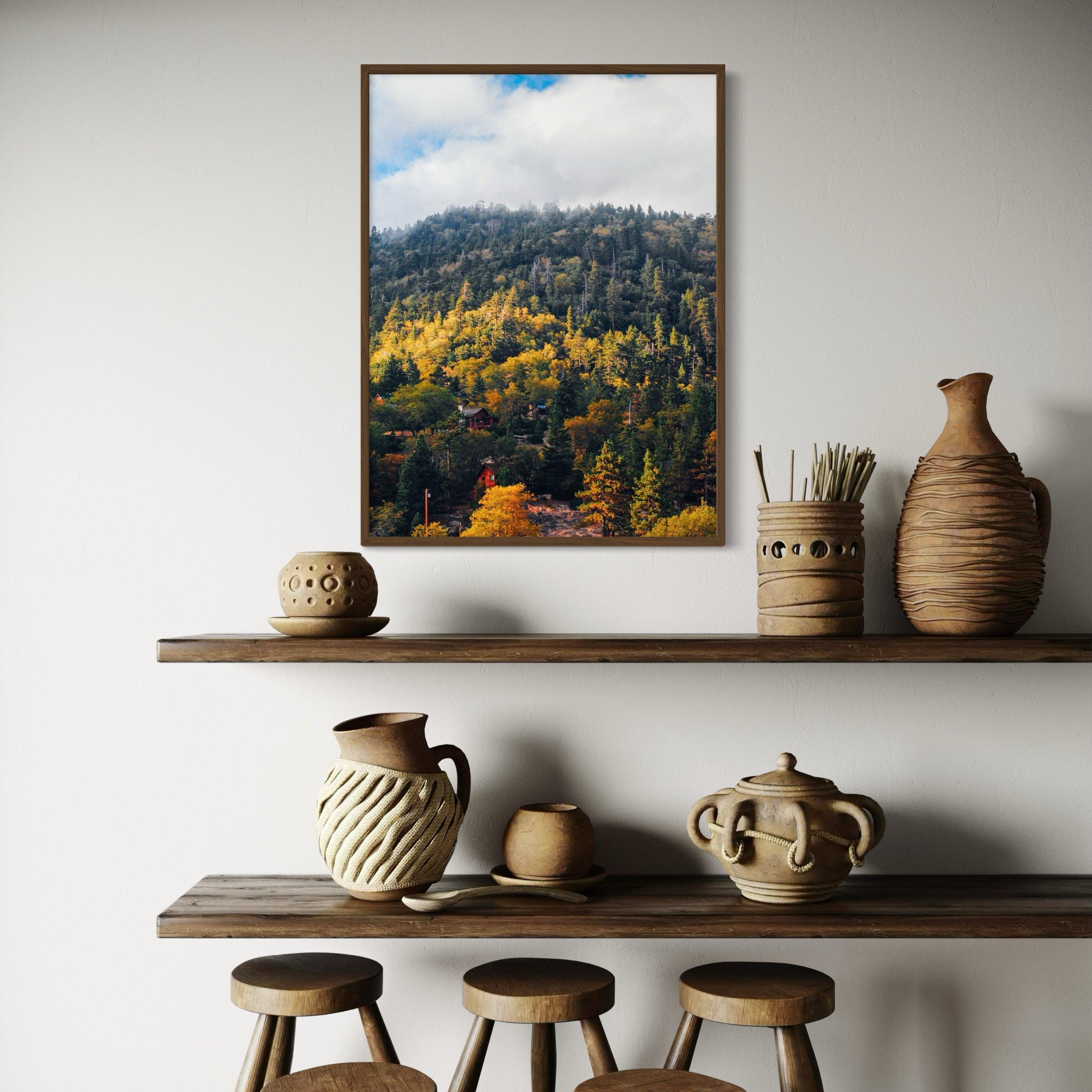 Autumn Hillside - Moderno Wall Art Wall Art