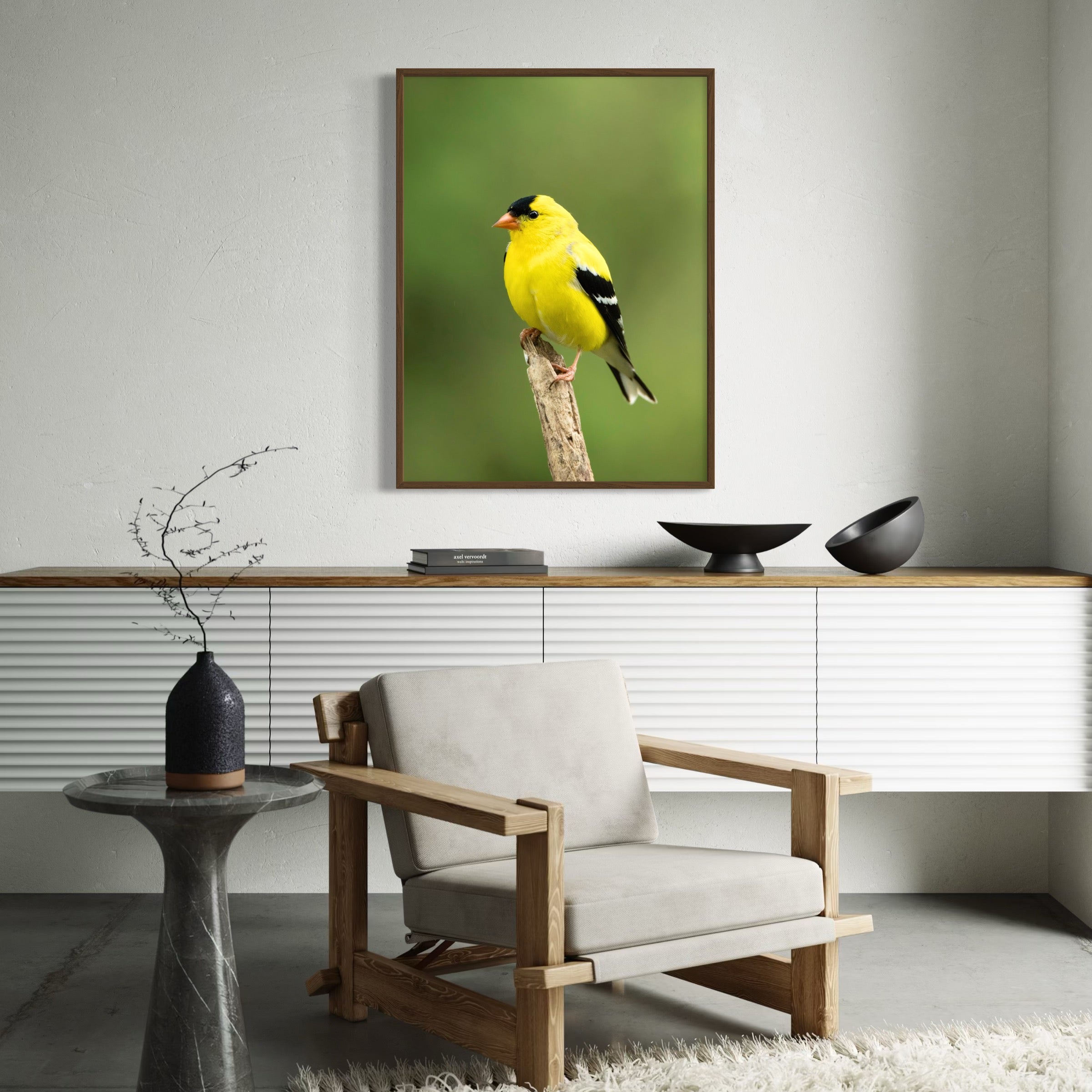 Summertime Goldfinch - Moderno Wall Art Wall Art