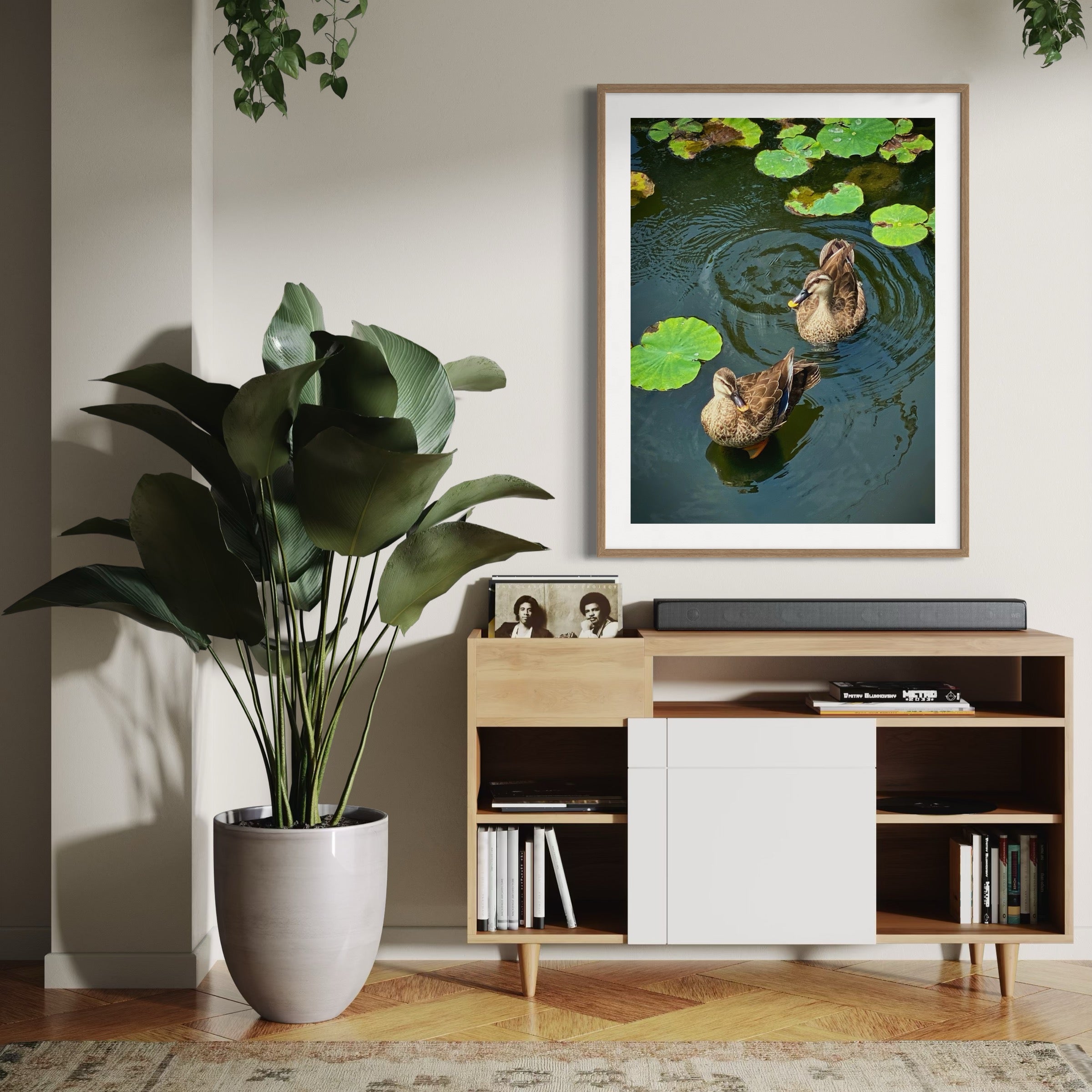 Among the Lily Pads - Moderno Wall Art Wall Art