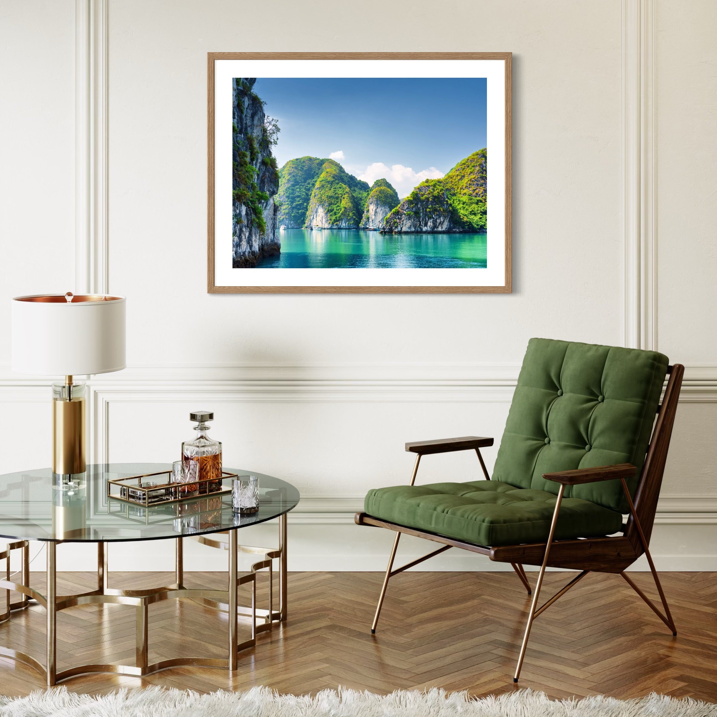 Emerald Reflections - Moderno Wall Art Wall Art