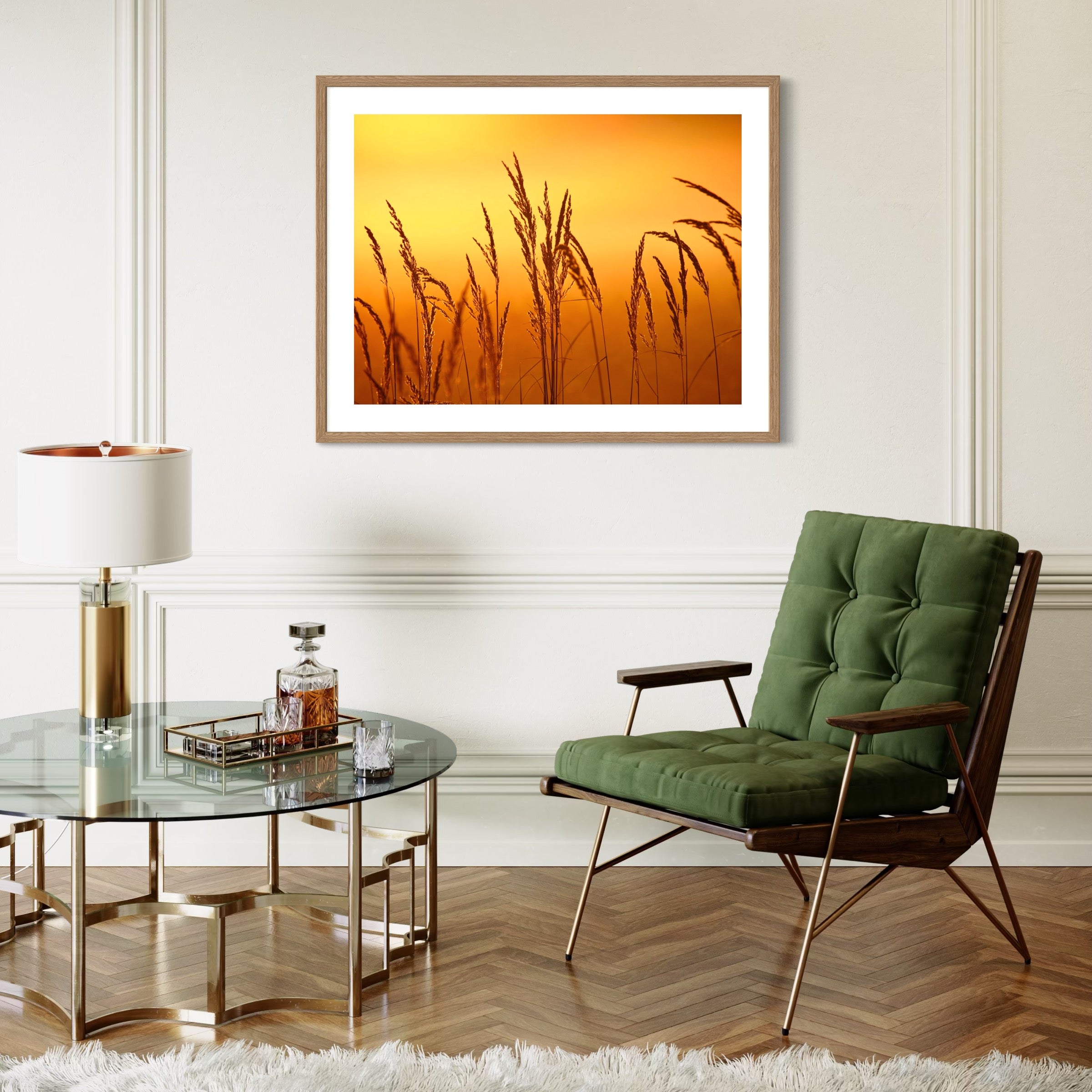 Sunset Reeds - Moderno Wall Art Wall Art