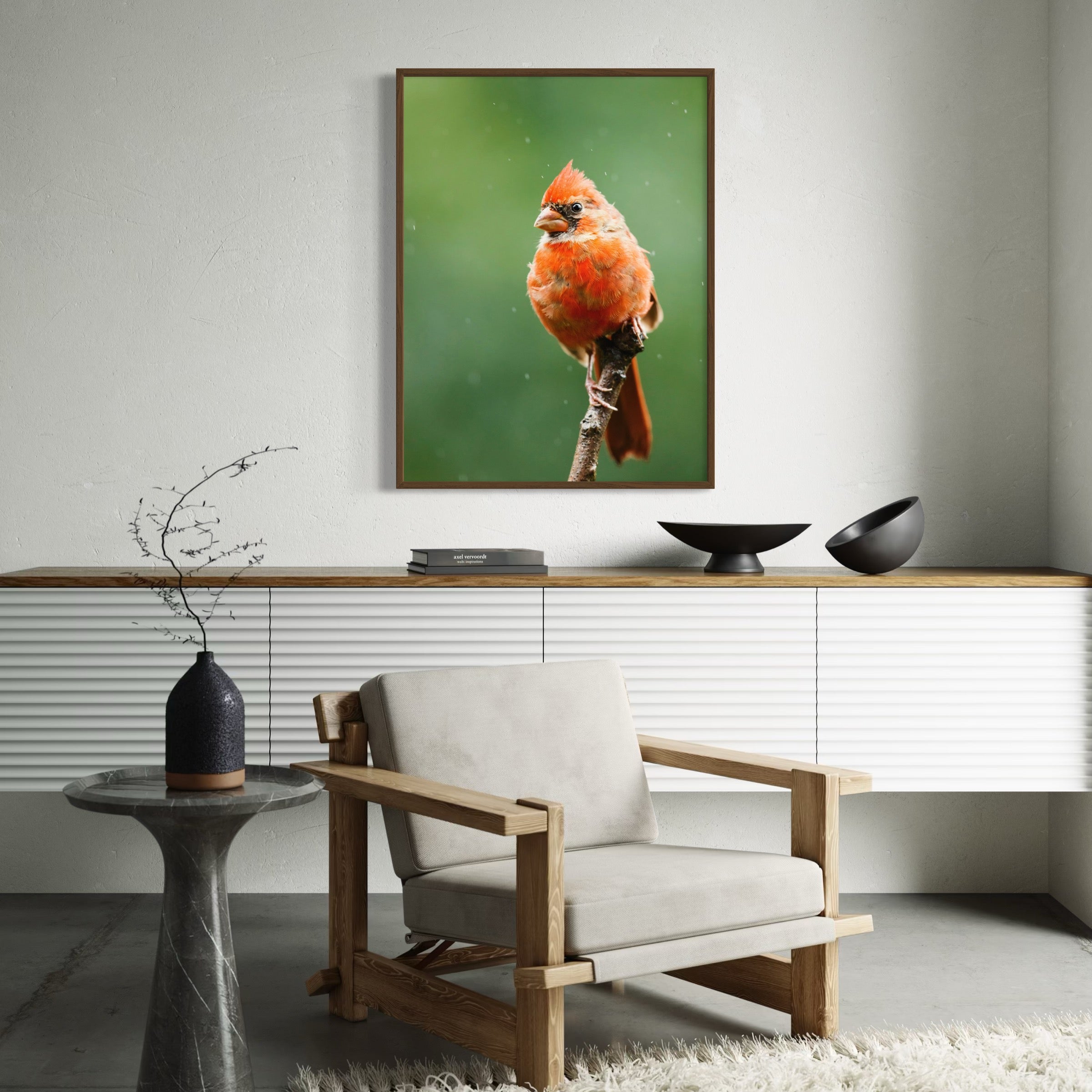 Northern Cardinal II - Moderno Wall Art Wall Art