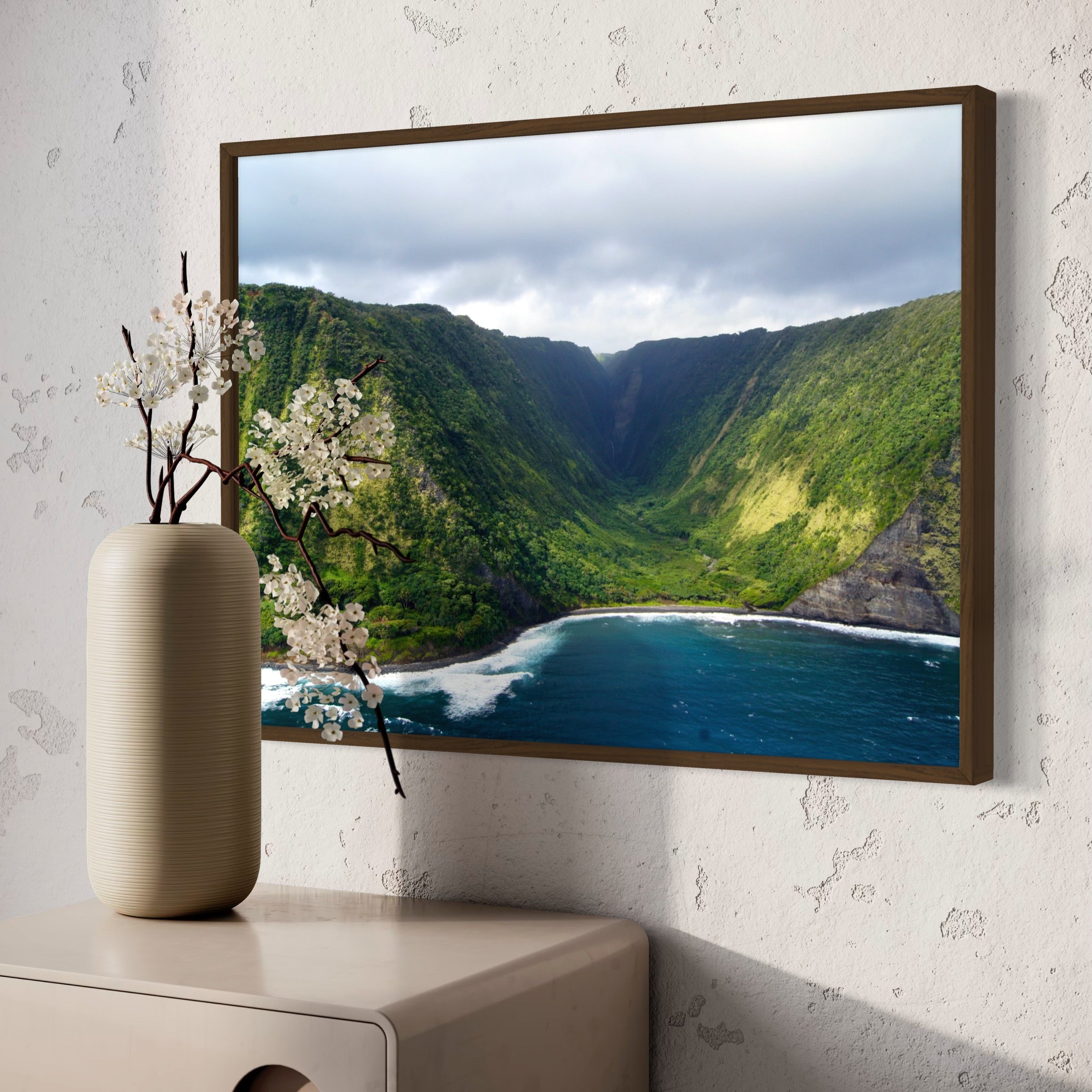 Lush Peaks and Ocean Views - Moderno Wall Art Wall Art